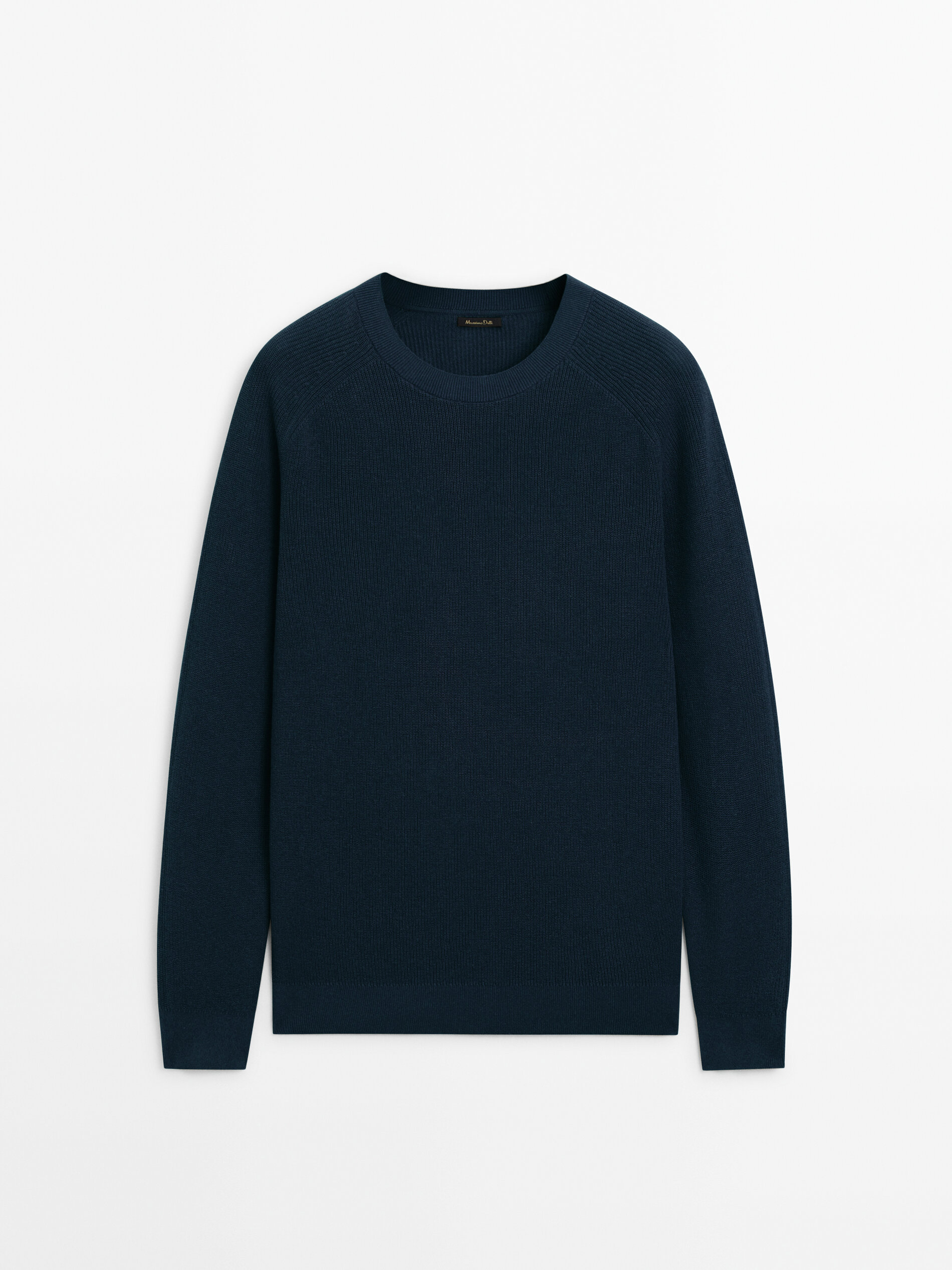 Blue round sales neck sweater