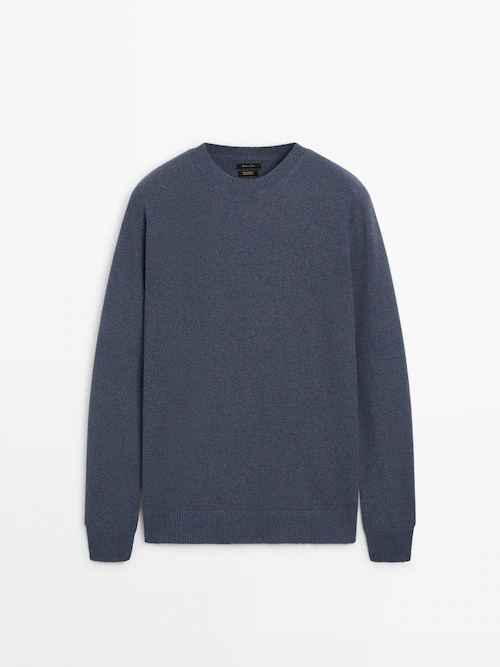 Crew neck knit sweater · Blue Marl · Sweaters And Cardigans
