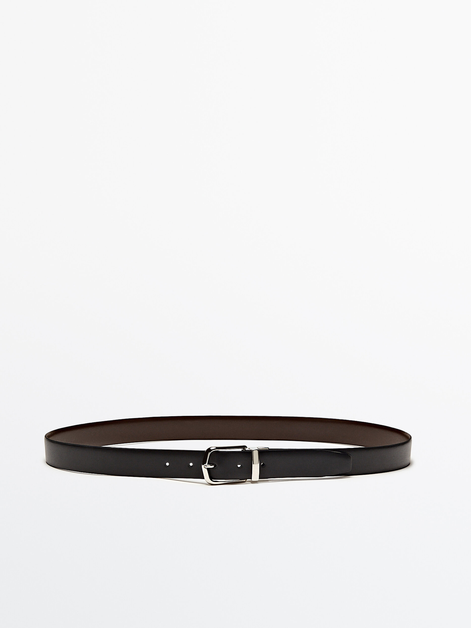 Reversible leather belt