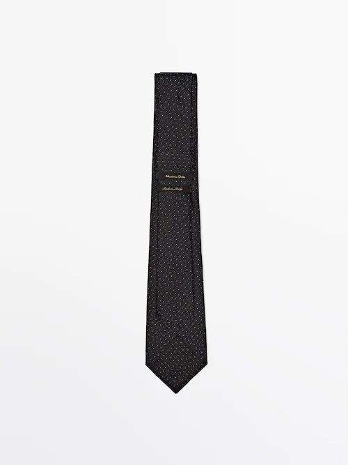 Accessoires Dutti Marineblau reiner Krawatte · aus · | Massimo Seide
