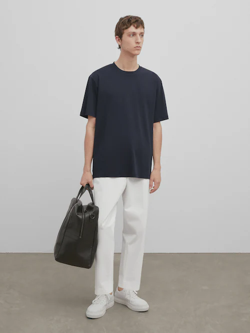 마시모두띠 Massimo Dutti Relaxed fit short sleeve cotton T-shirt - Studio