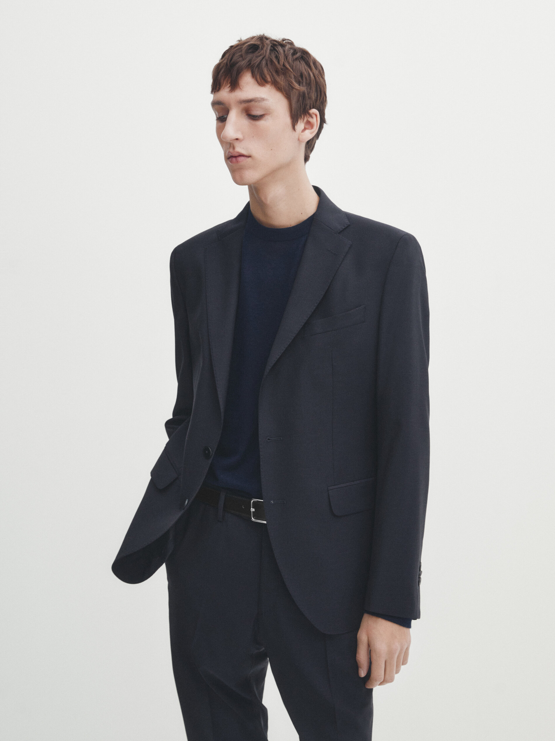 Massimo dutti navy jacket top