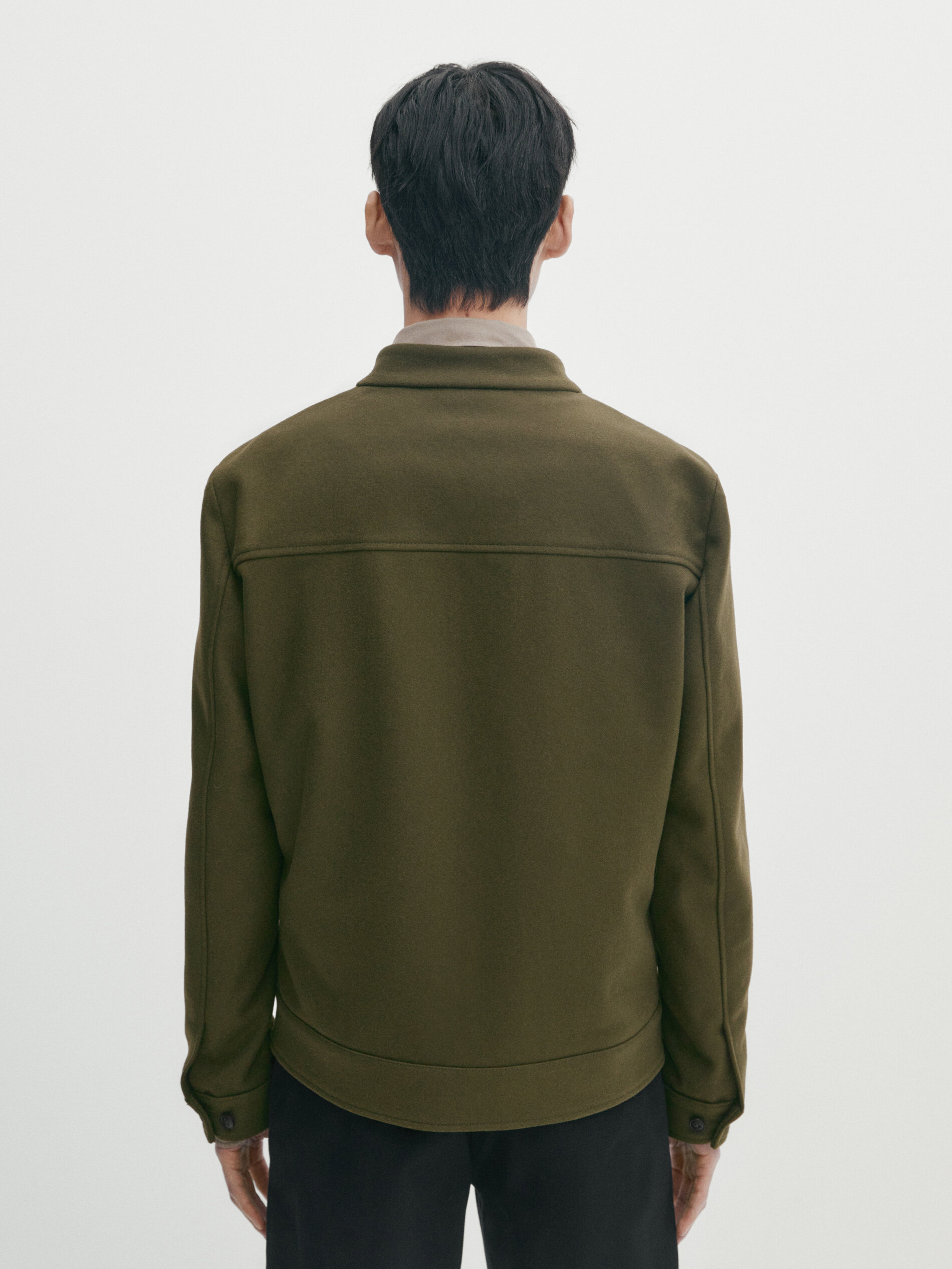 Green wool jacket online