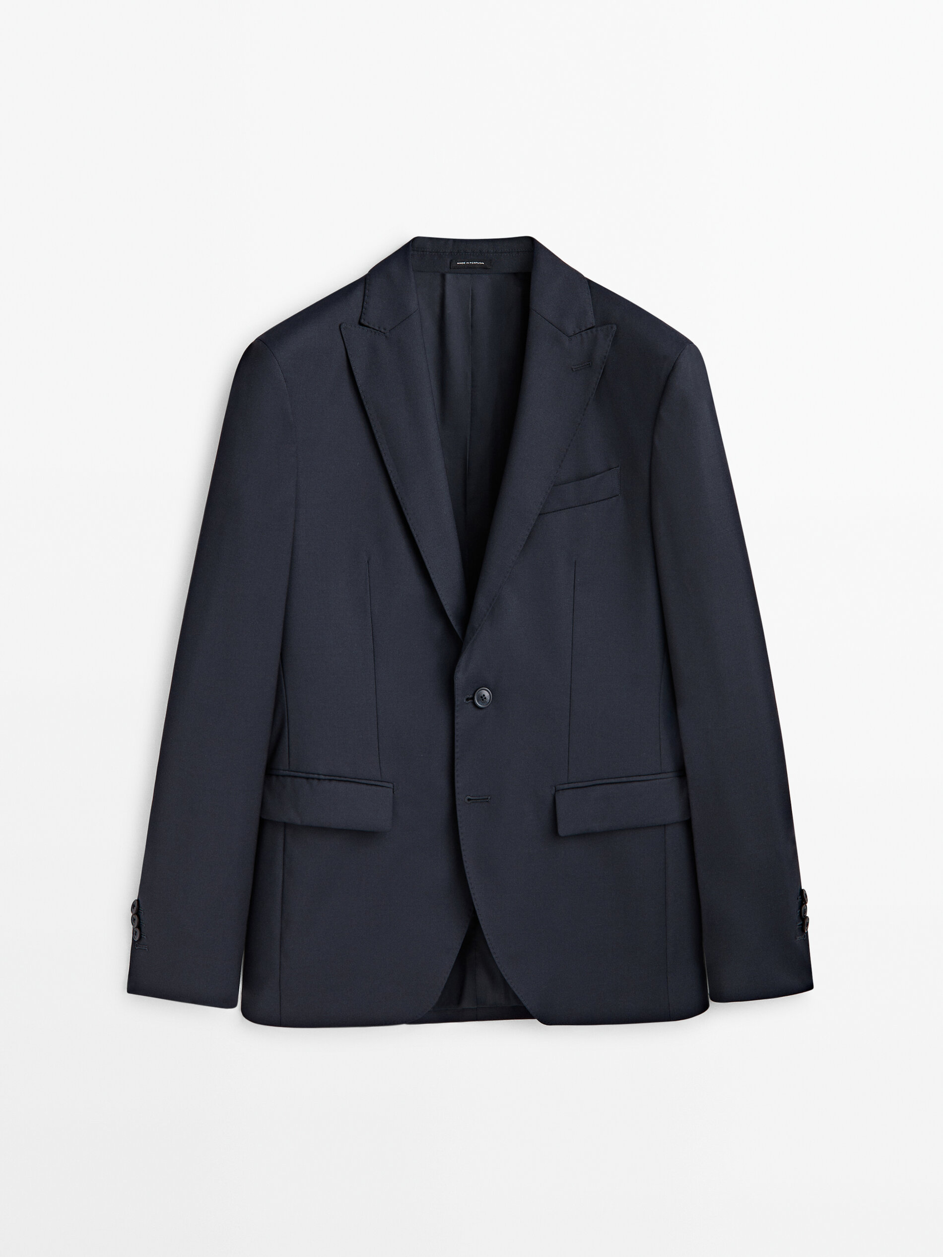 Navy online blazer wool