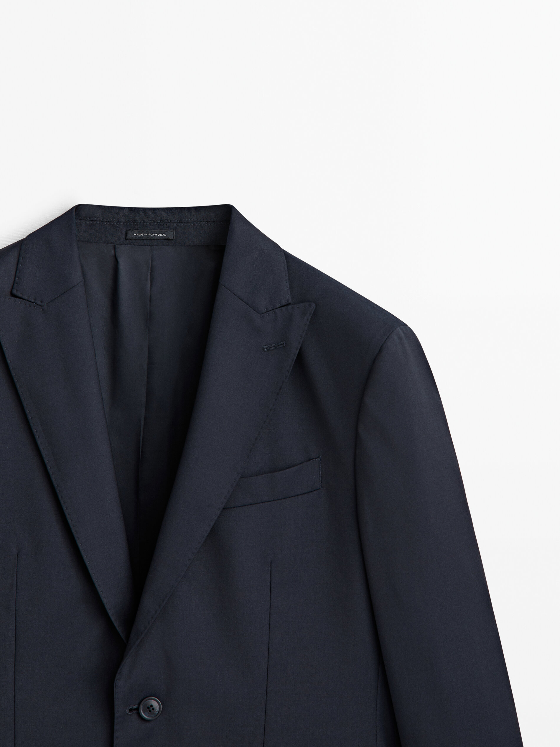 Navy blue wool blazer 2025