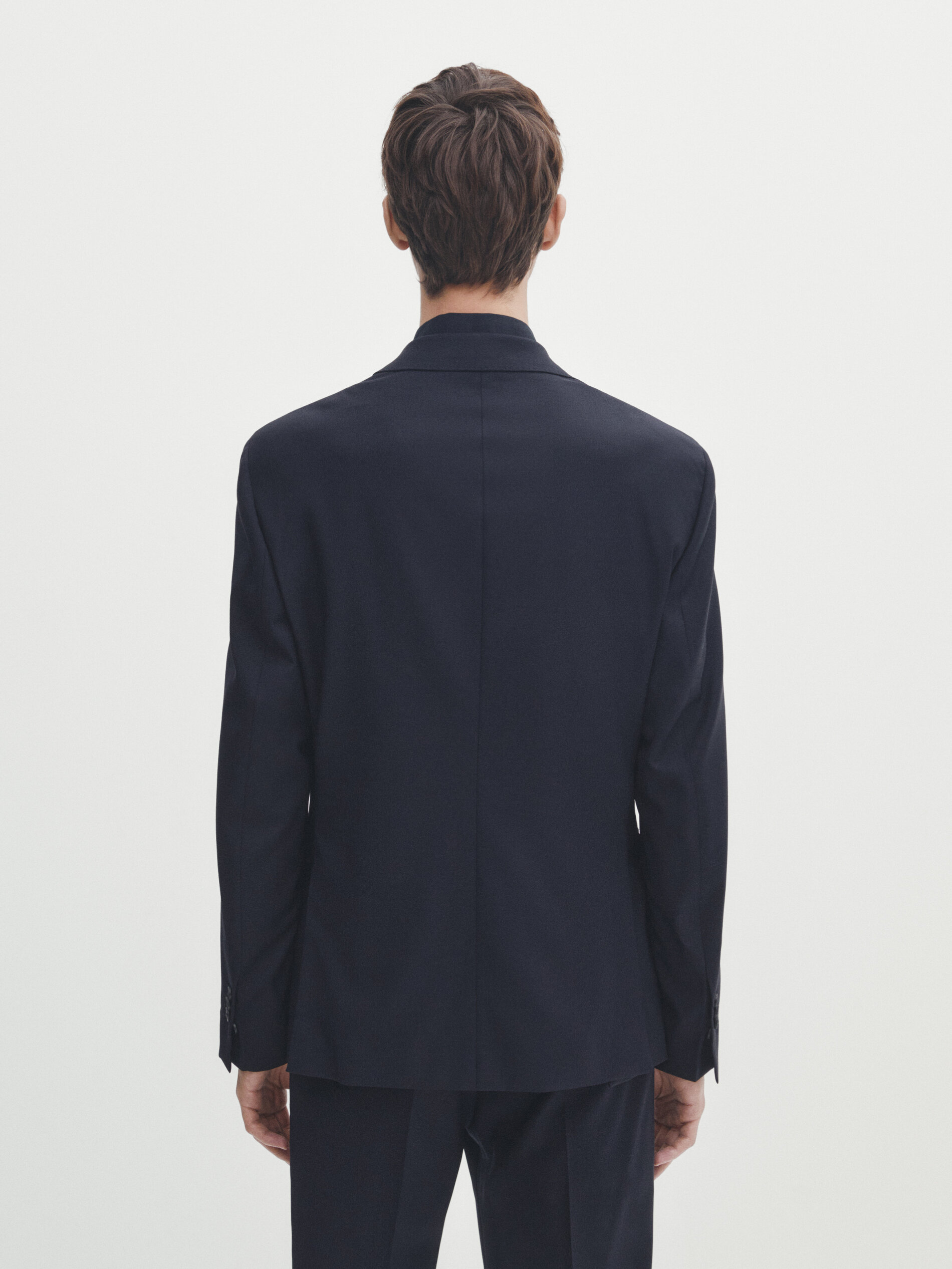 Navy blazer wool discount