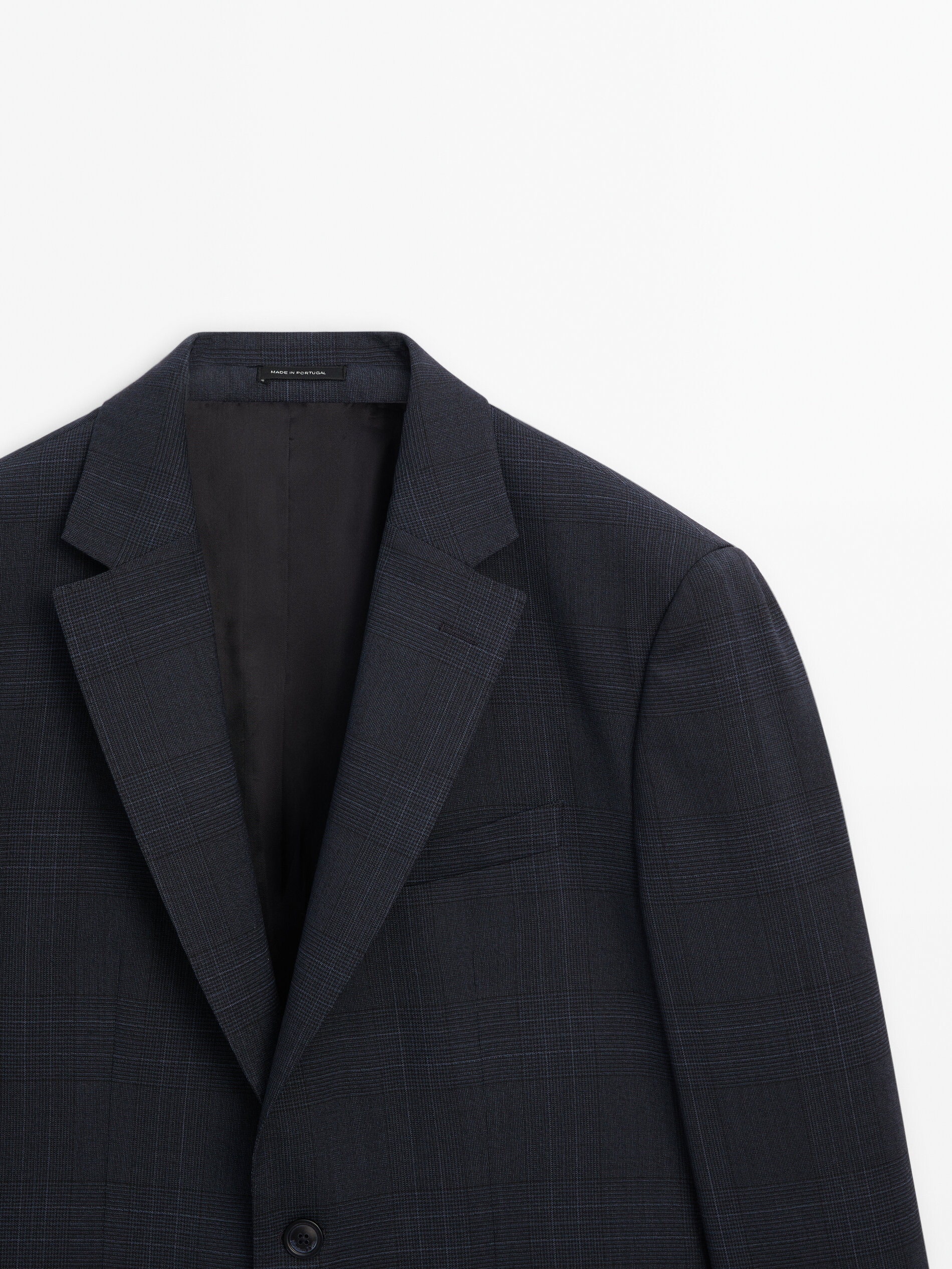 Massimo dutti discount checked wool coat