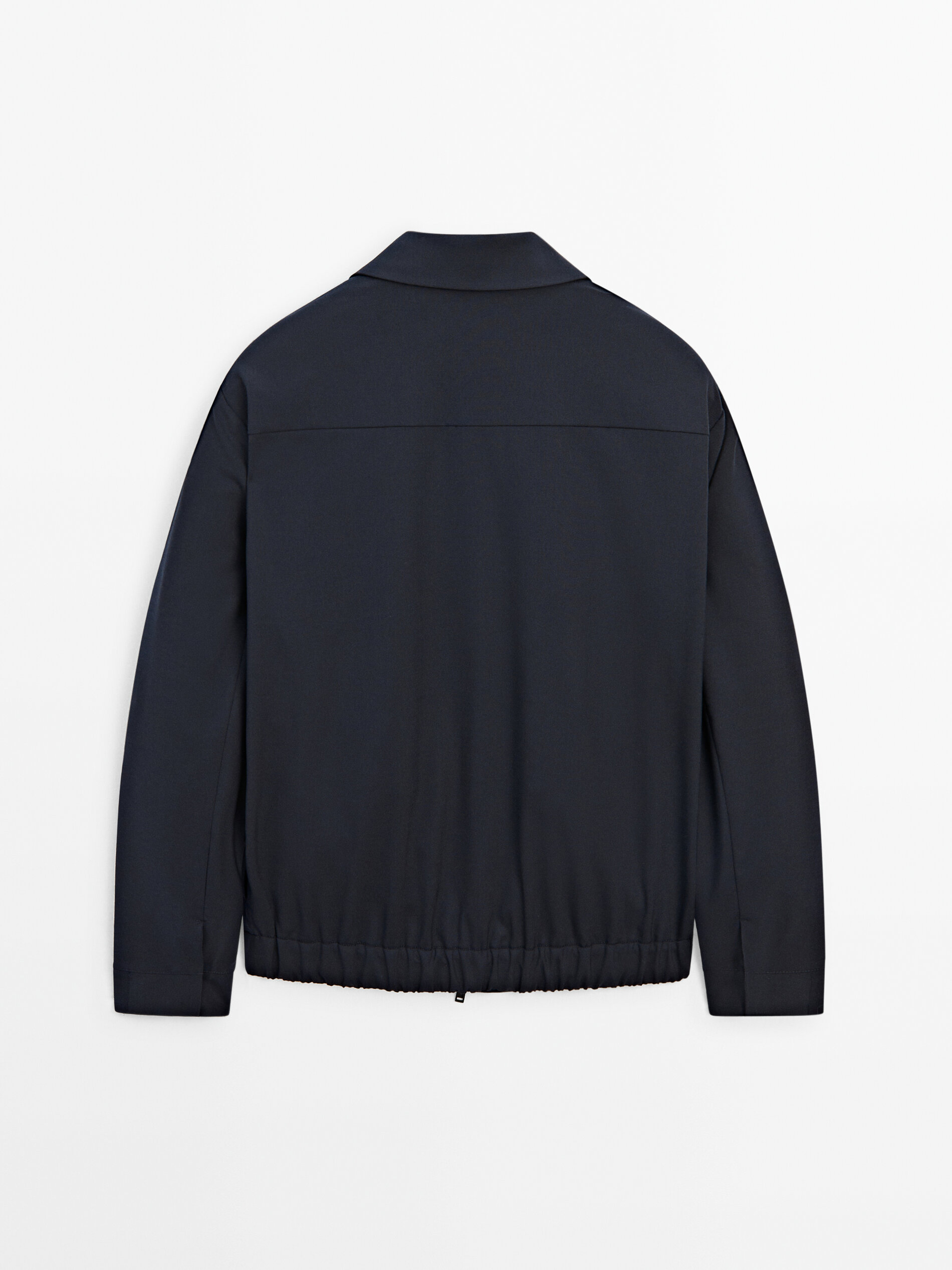 Technical bomber jacket with wool