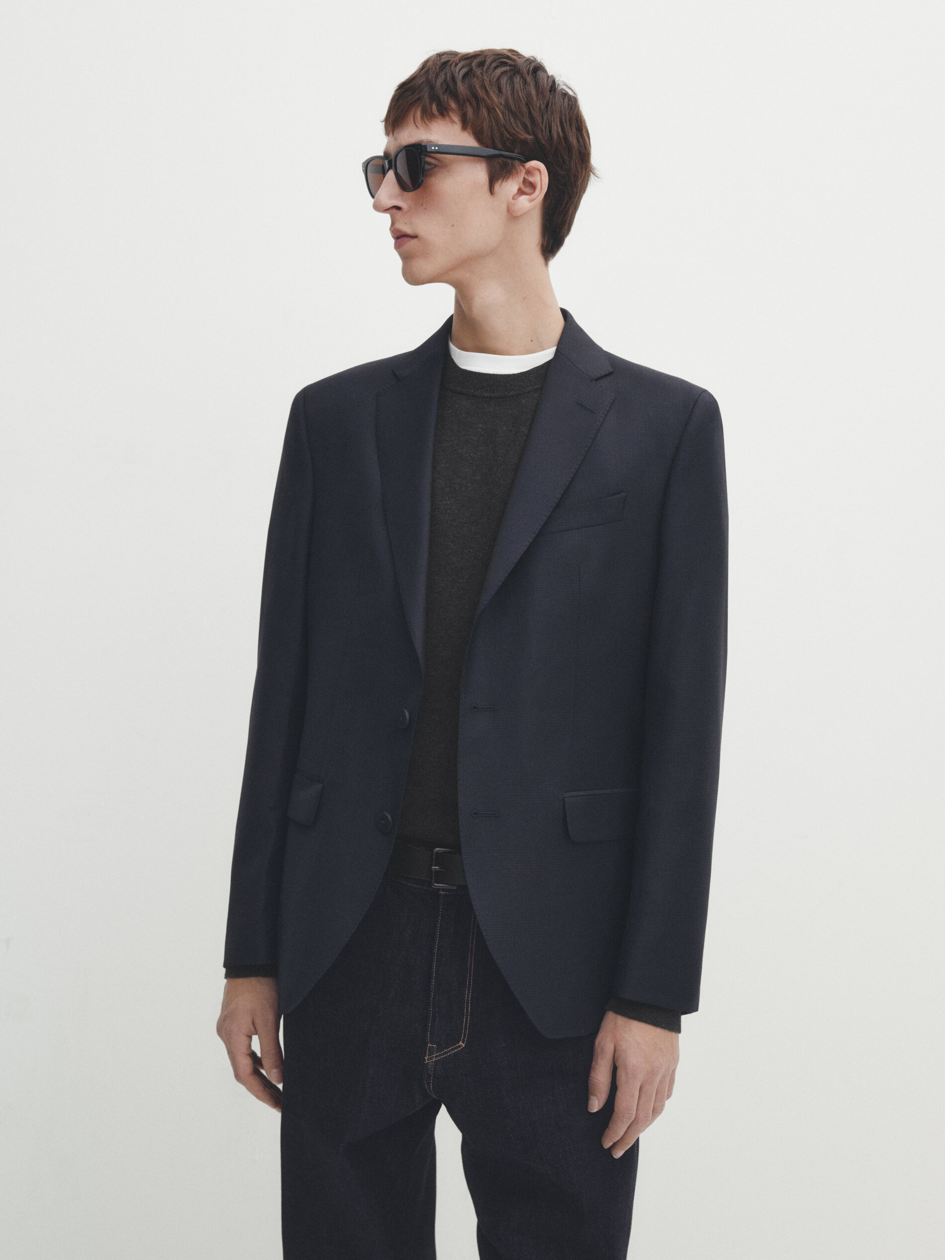 Massimo dutti clearance checked blazer