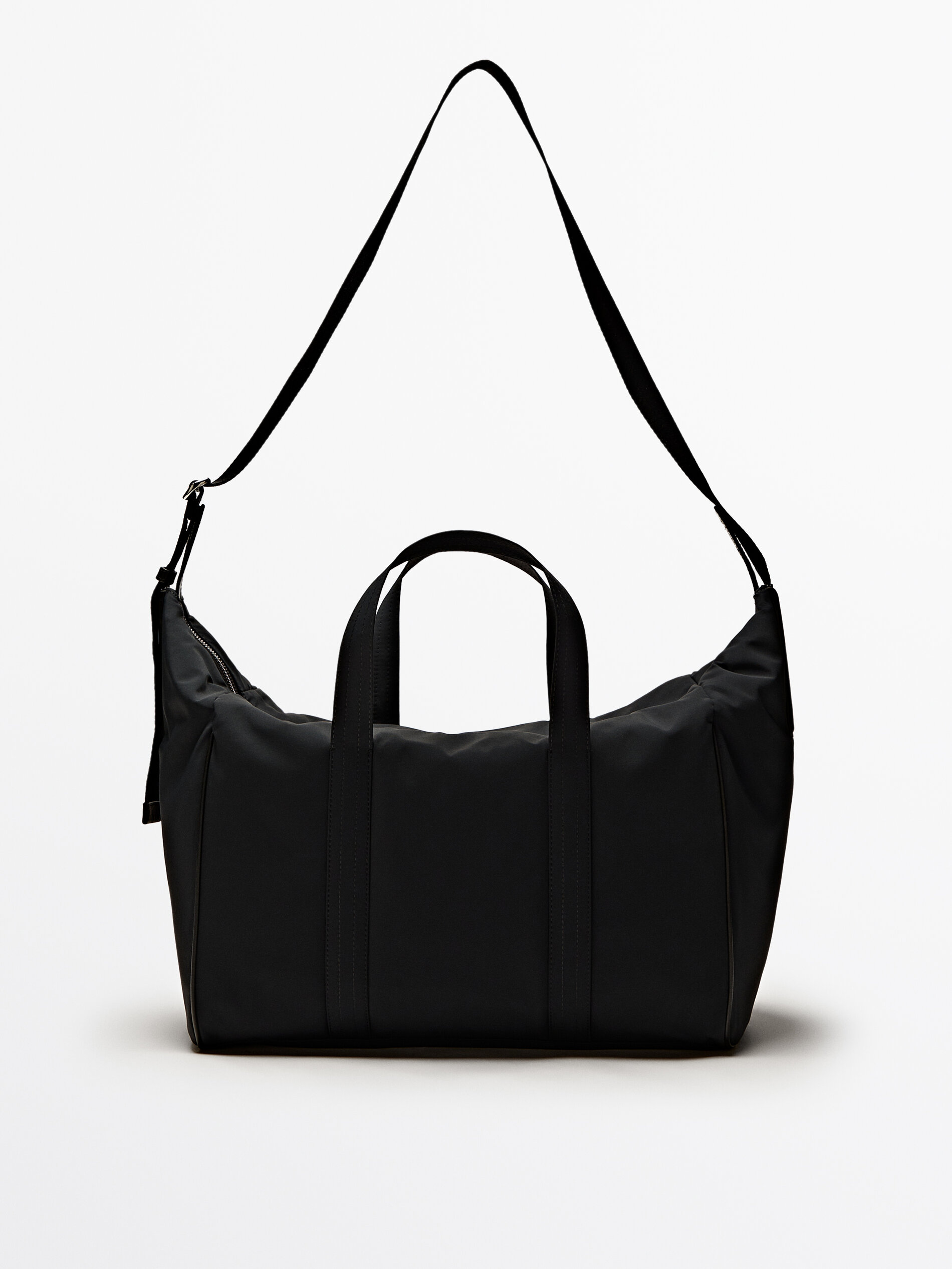 Bowling bag with leather trims Navy Blue Accessories Massimo