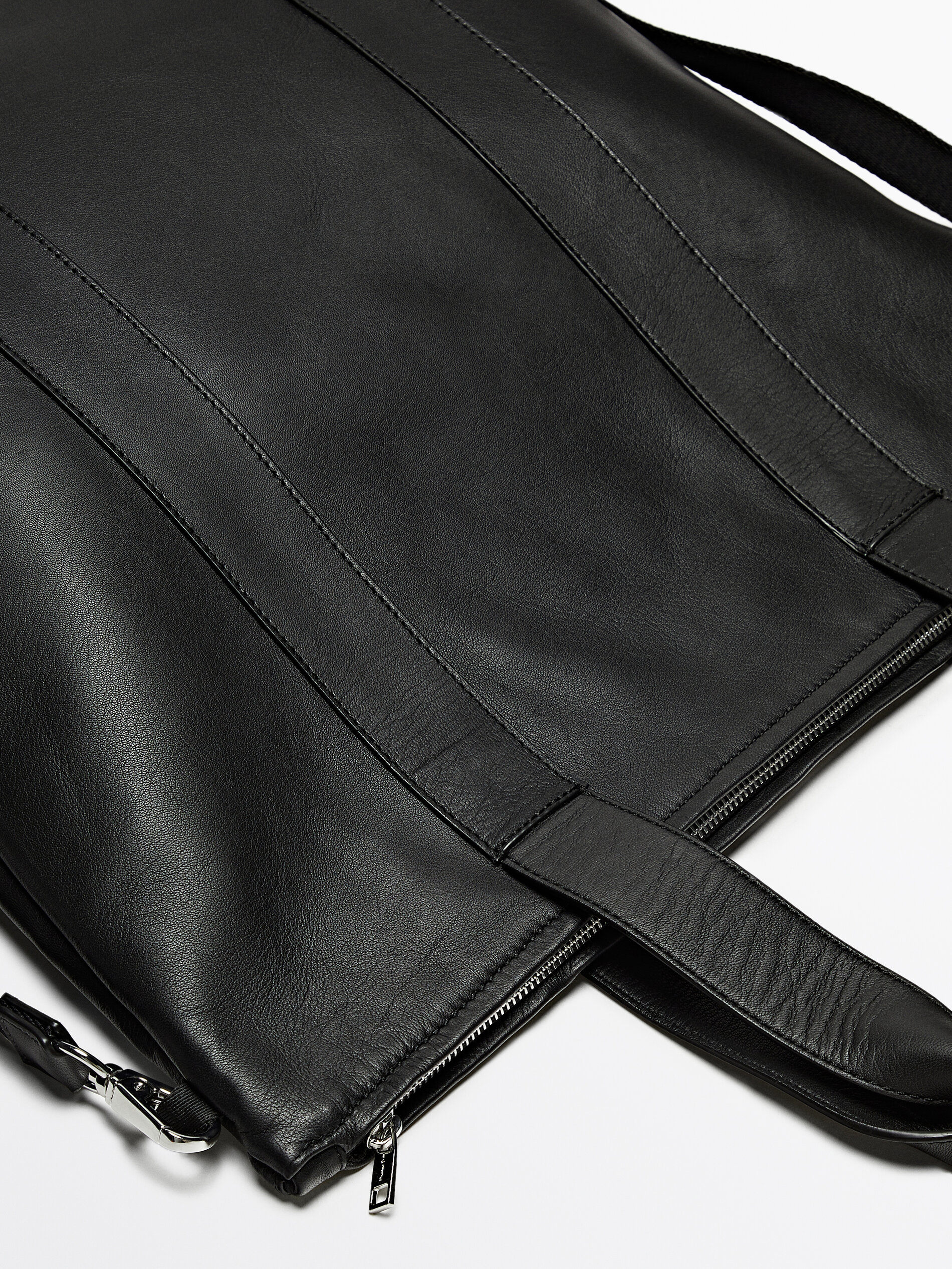 Bolso tote top napa massimo dutti