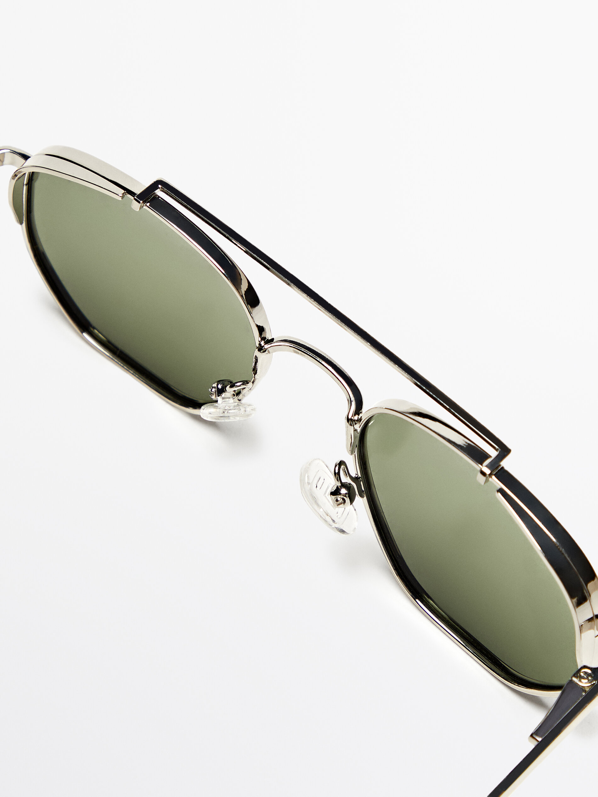 Occhiali da sole da aviatore Argento Accessori Massimo Dutti