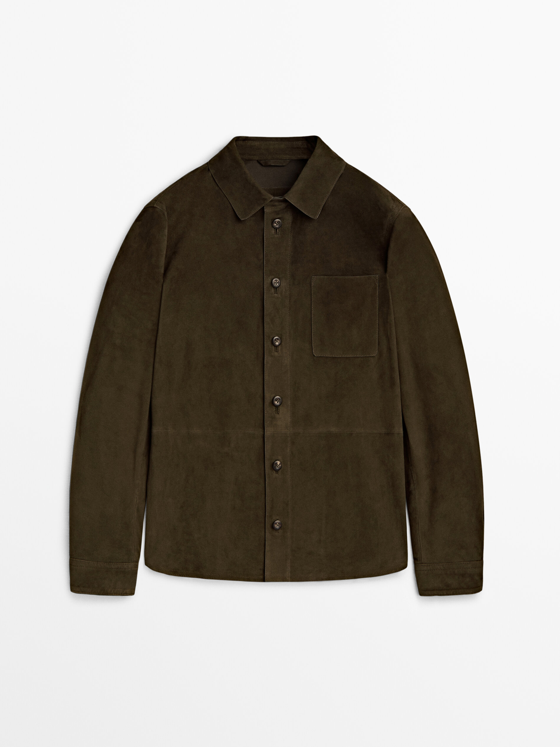 Suede overhemd store