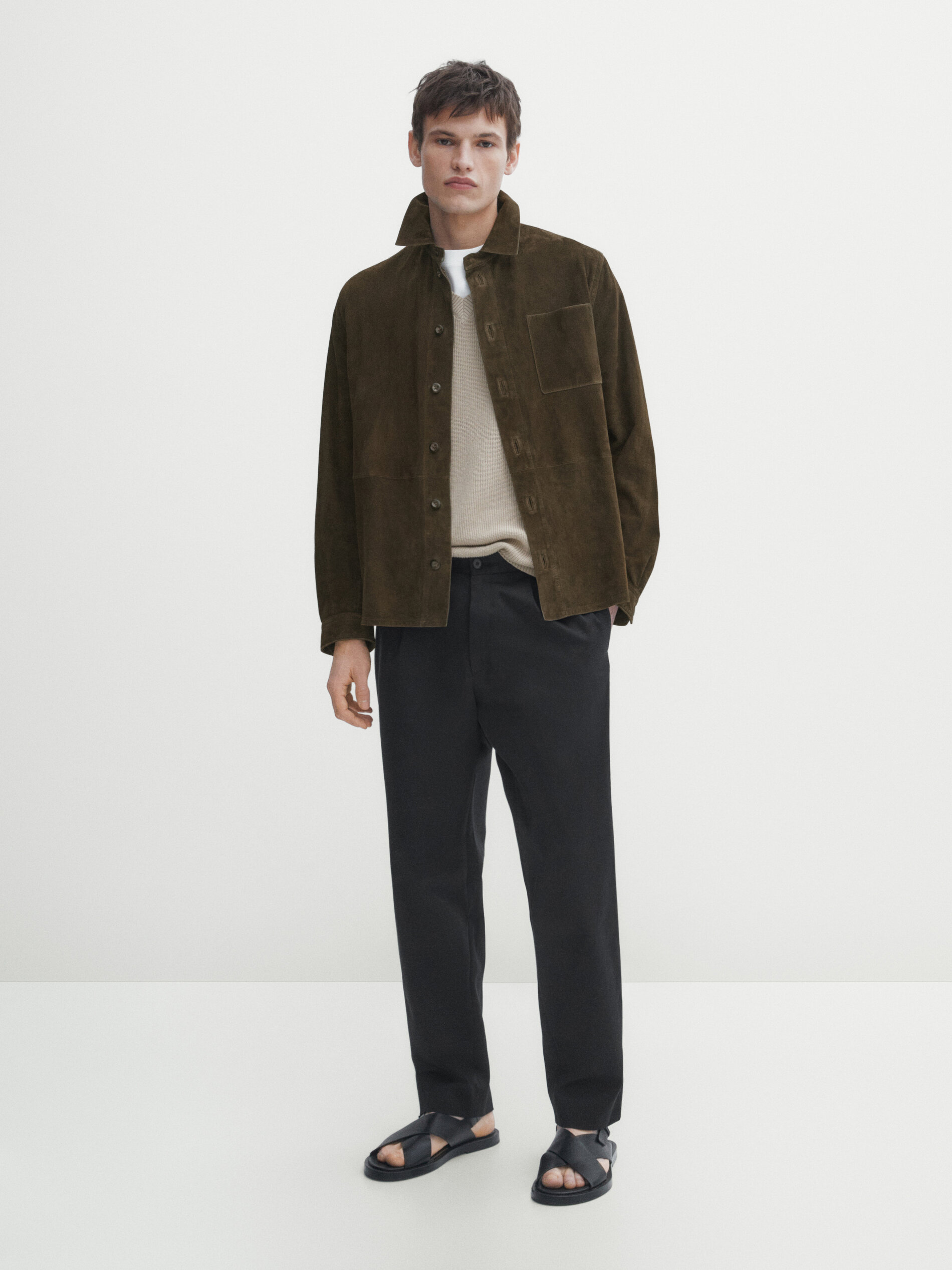 Suede overhemd best sale