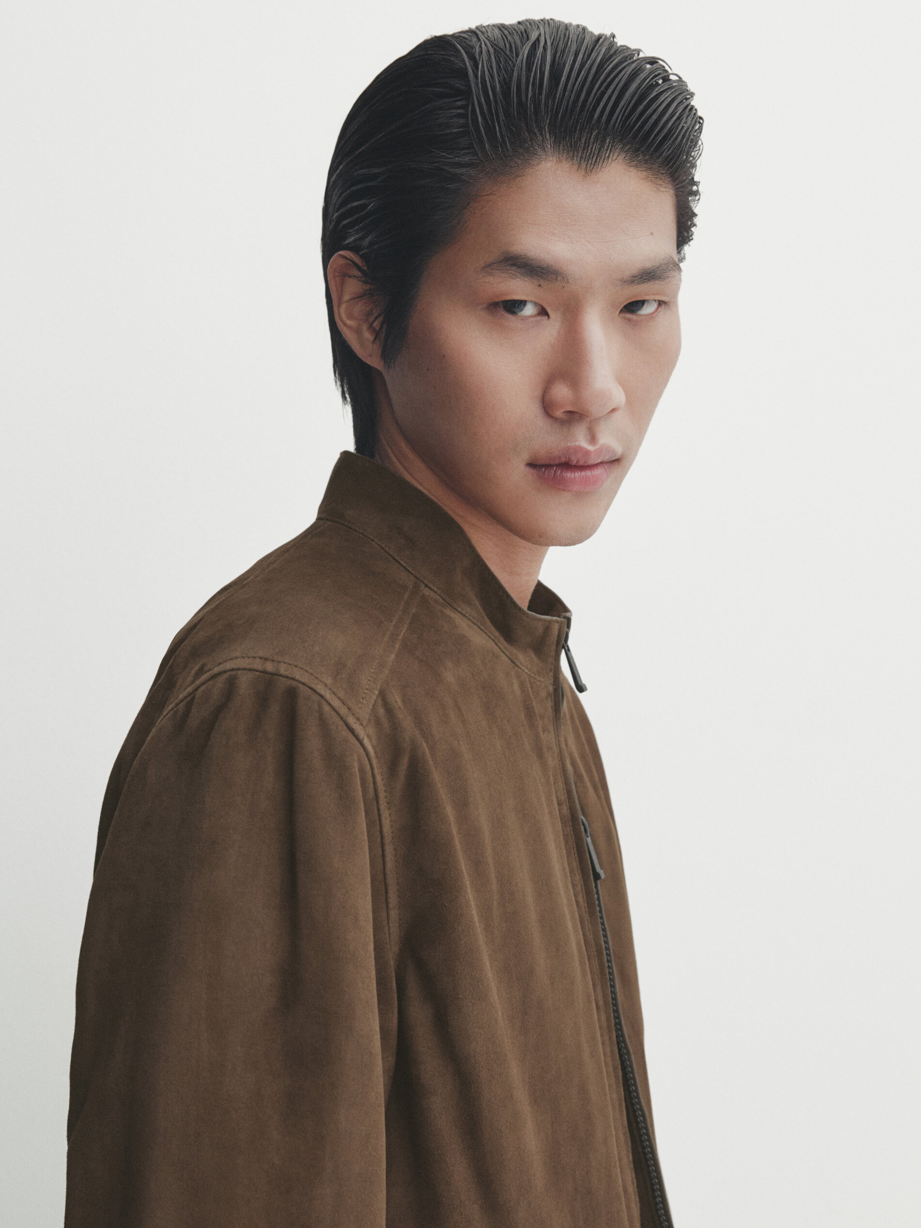 Suede jacket massimo dutti store