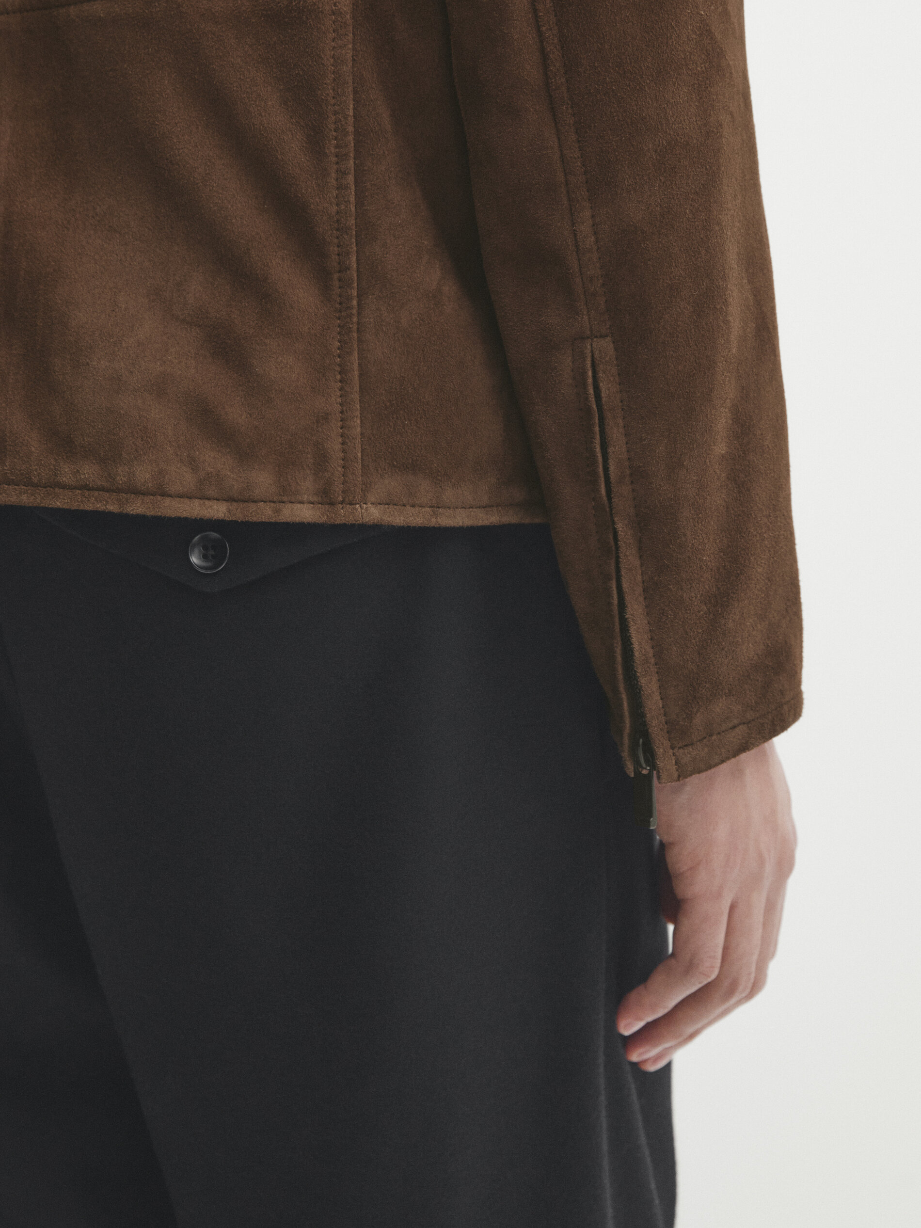 Suede leather jacket
