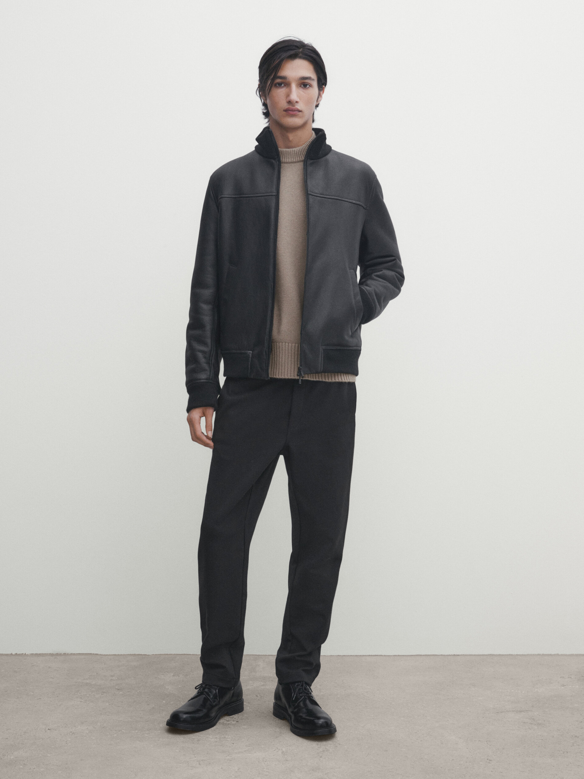 Massimo dutti sales leather jacket