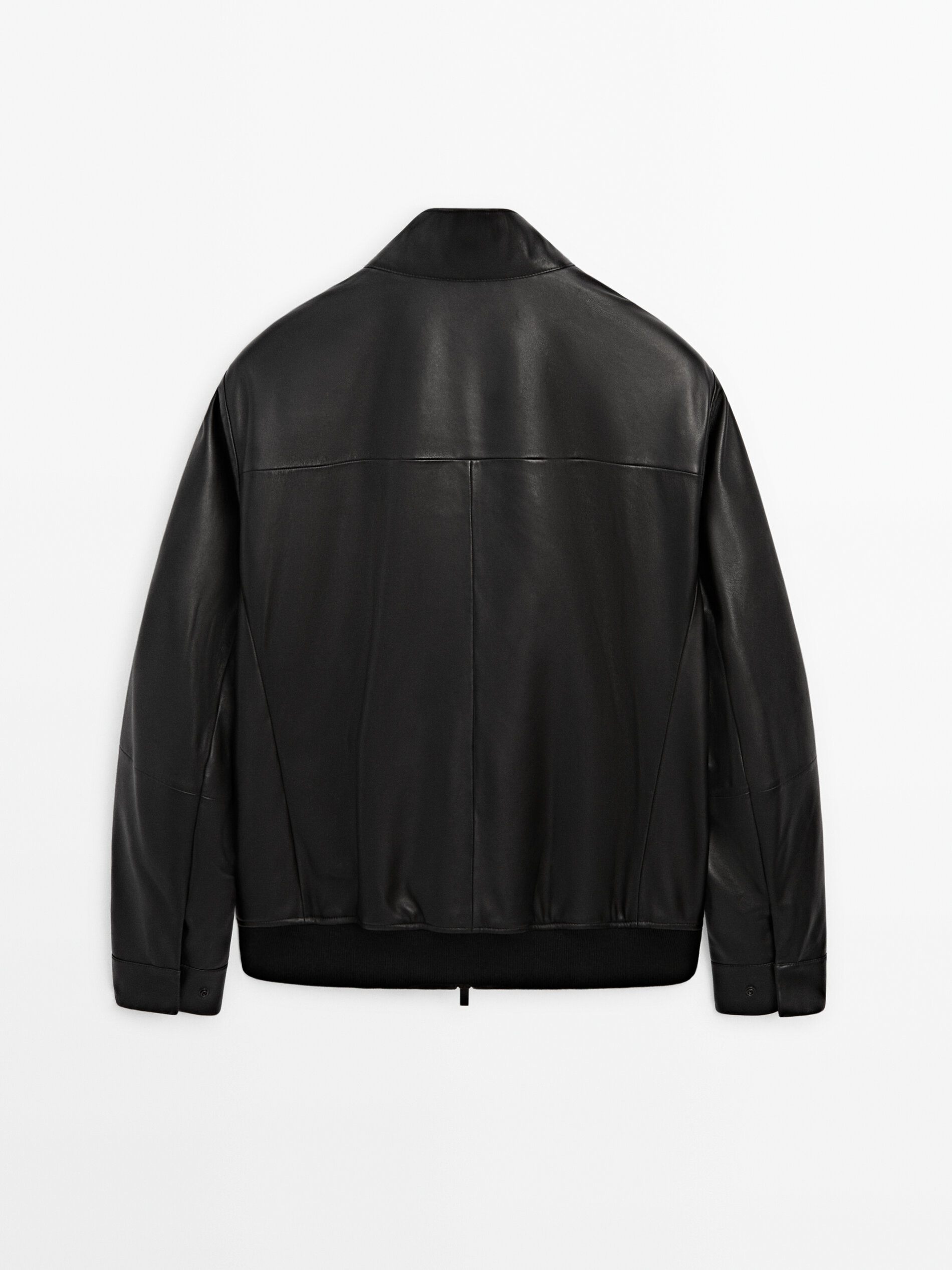 Massimo dutti leather store coat