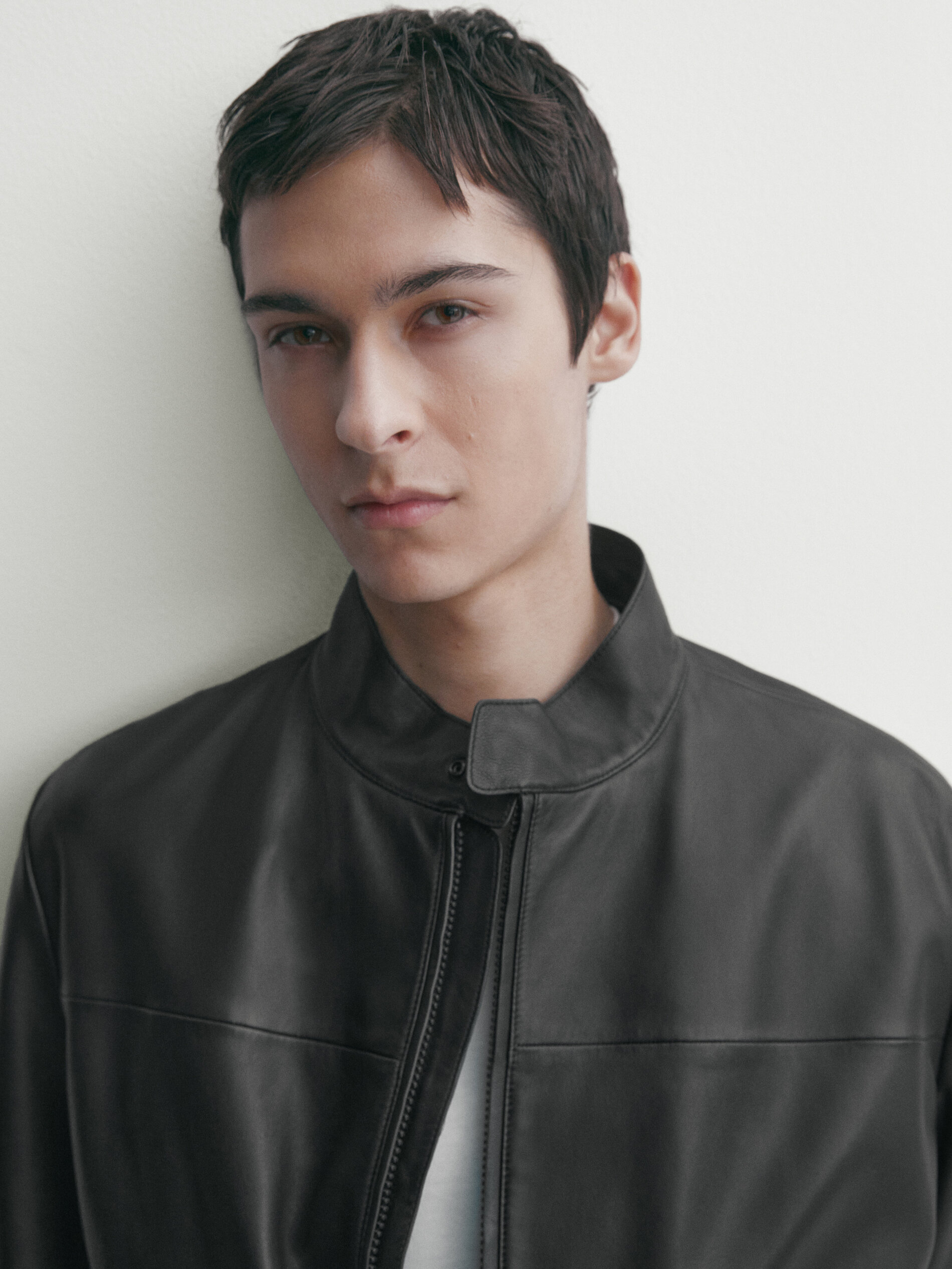 Nappa leather deals jacket massimo dutti