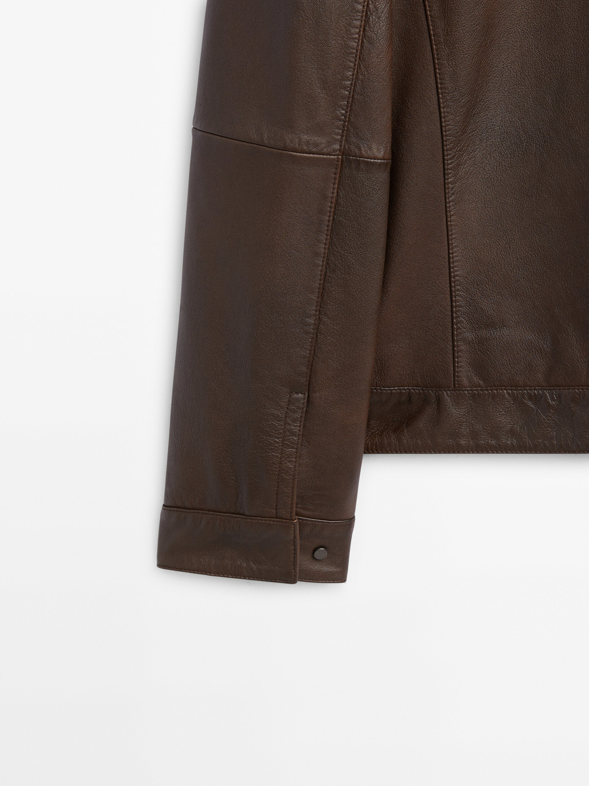 Massimo dutti mens leather jacket 2025