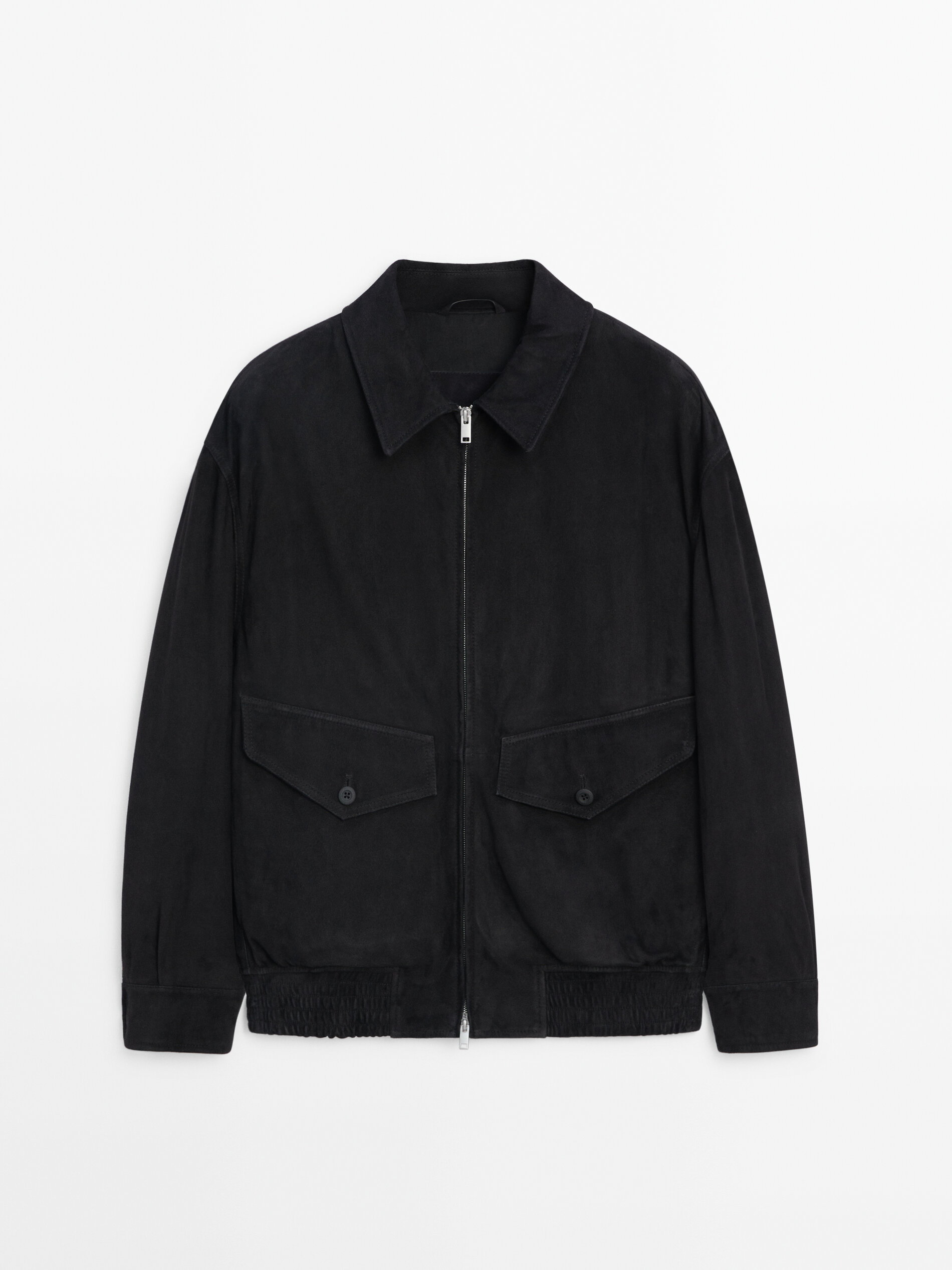Black suede top short jacket