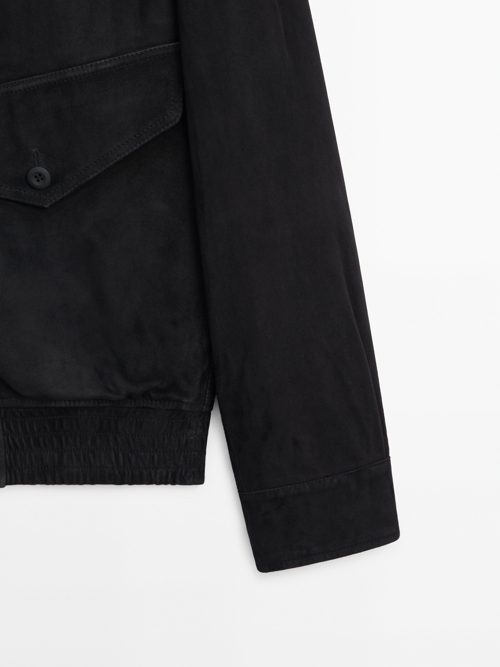 Short black cheap suede jacket
