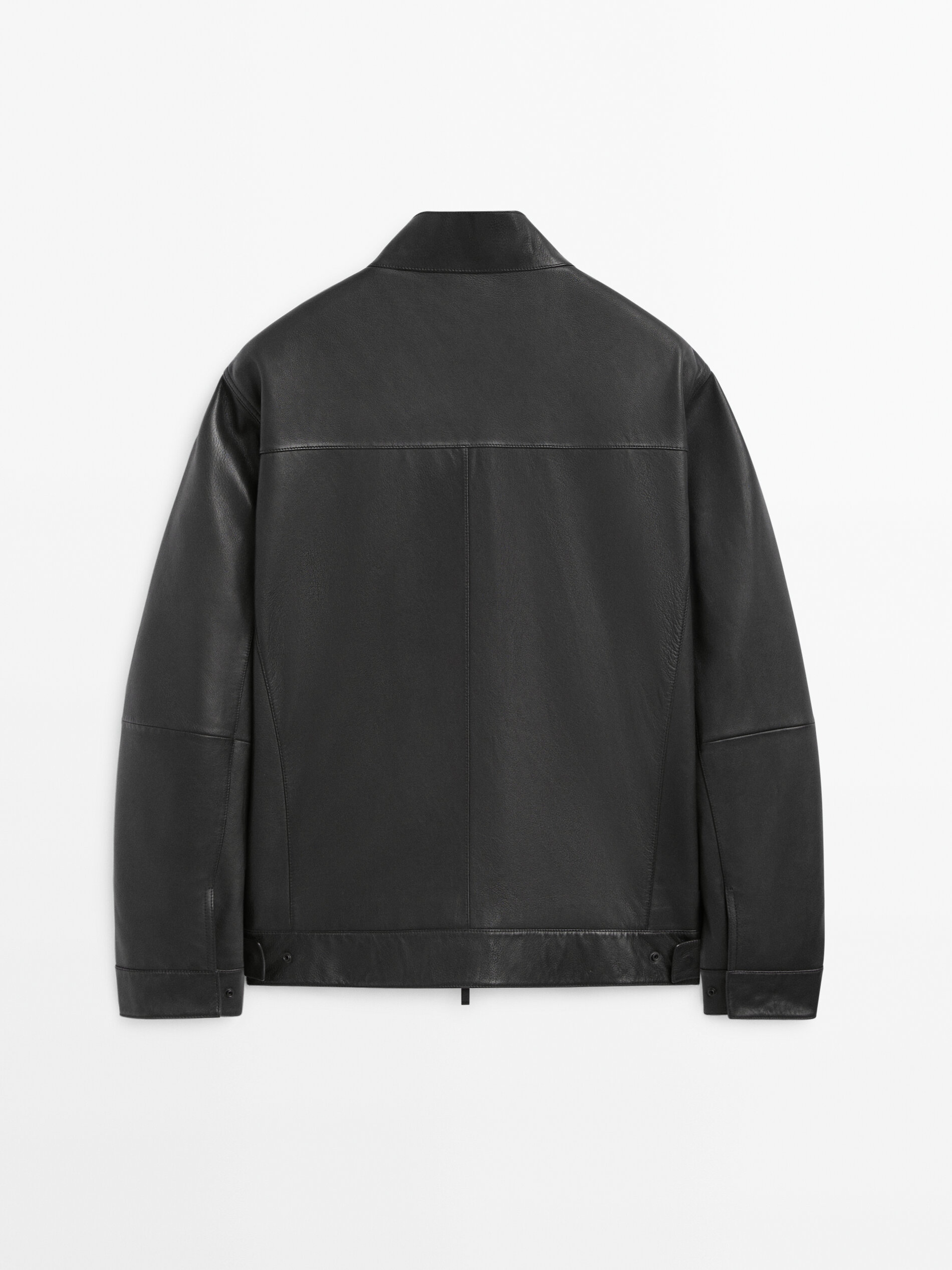 Black nappa leather jacket Black Skirts Massimo Dutti