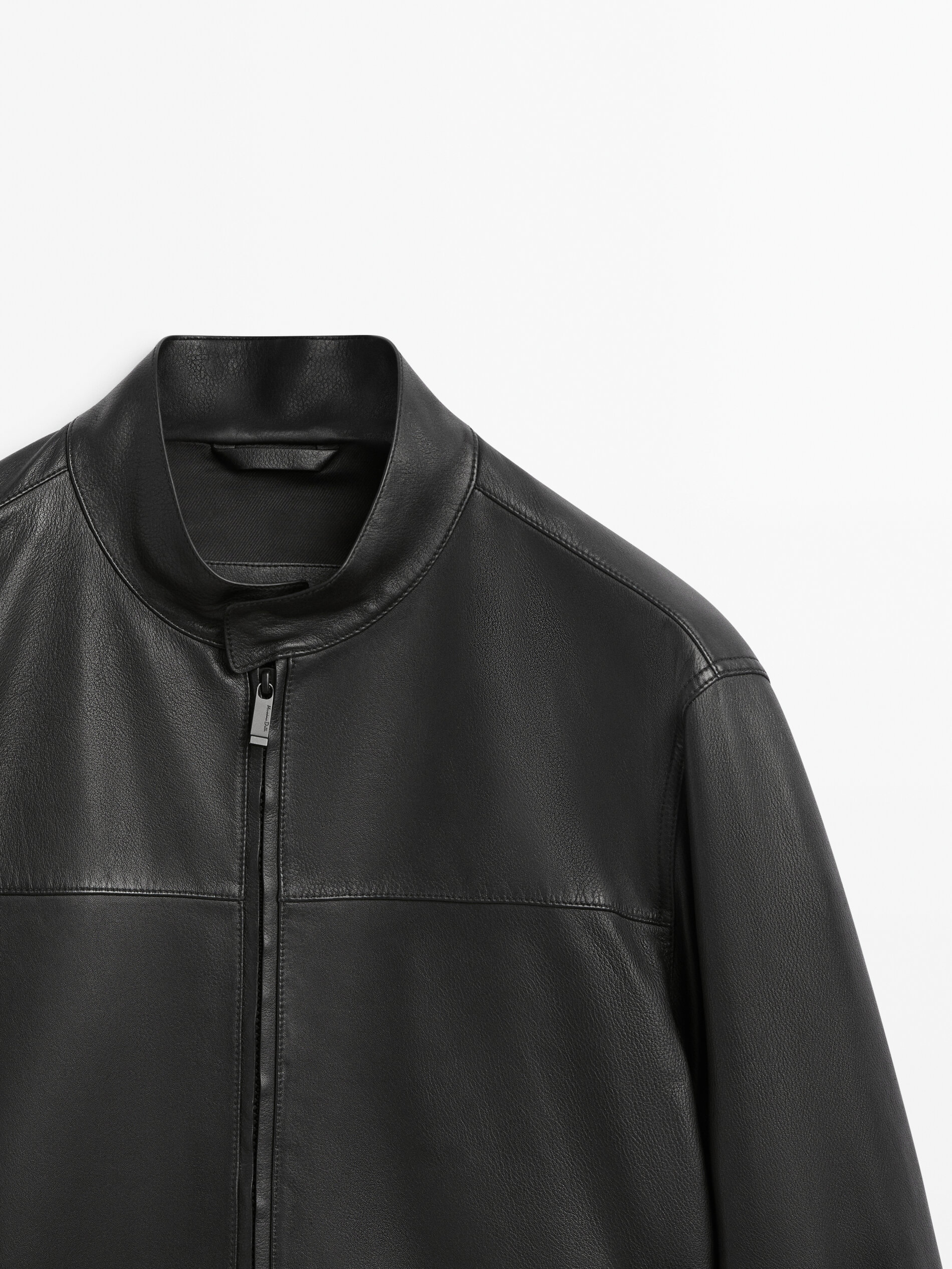Massimo dutti leather shop jacket