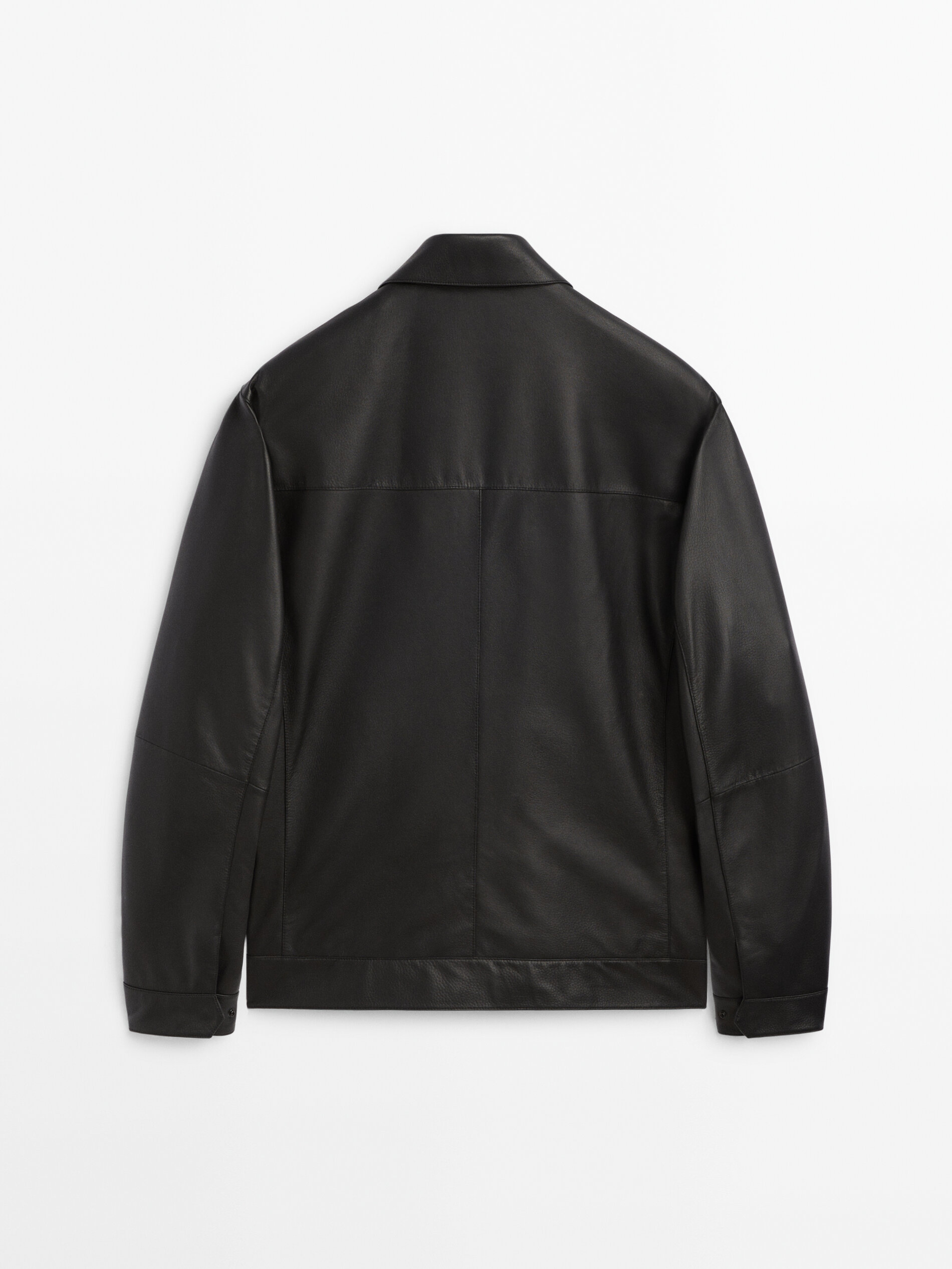 Nappa leather trucker jacket