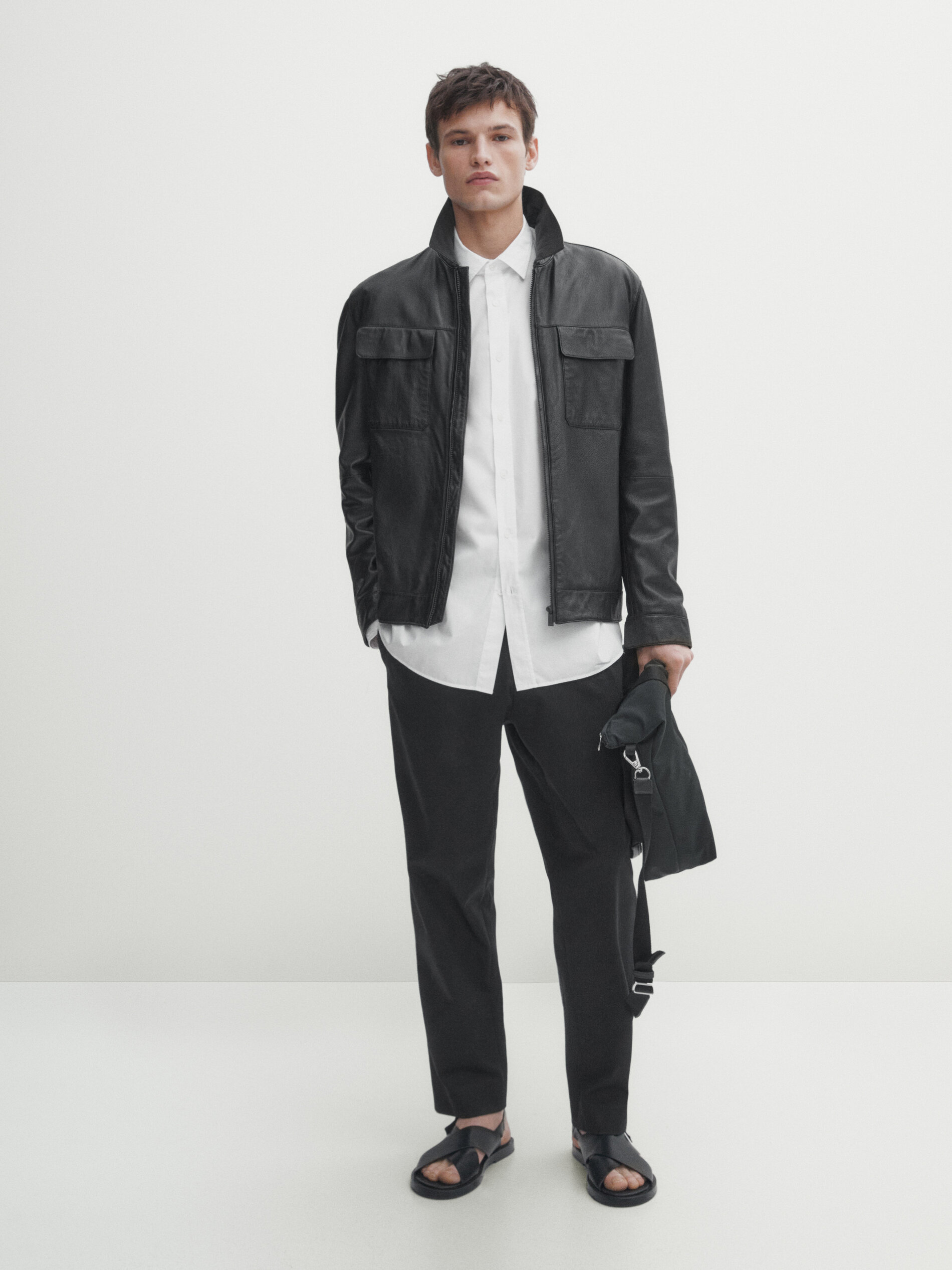Massimo dutti mens hotsell leather jacket
