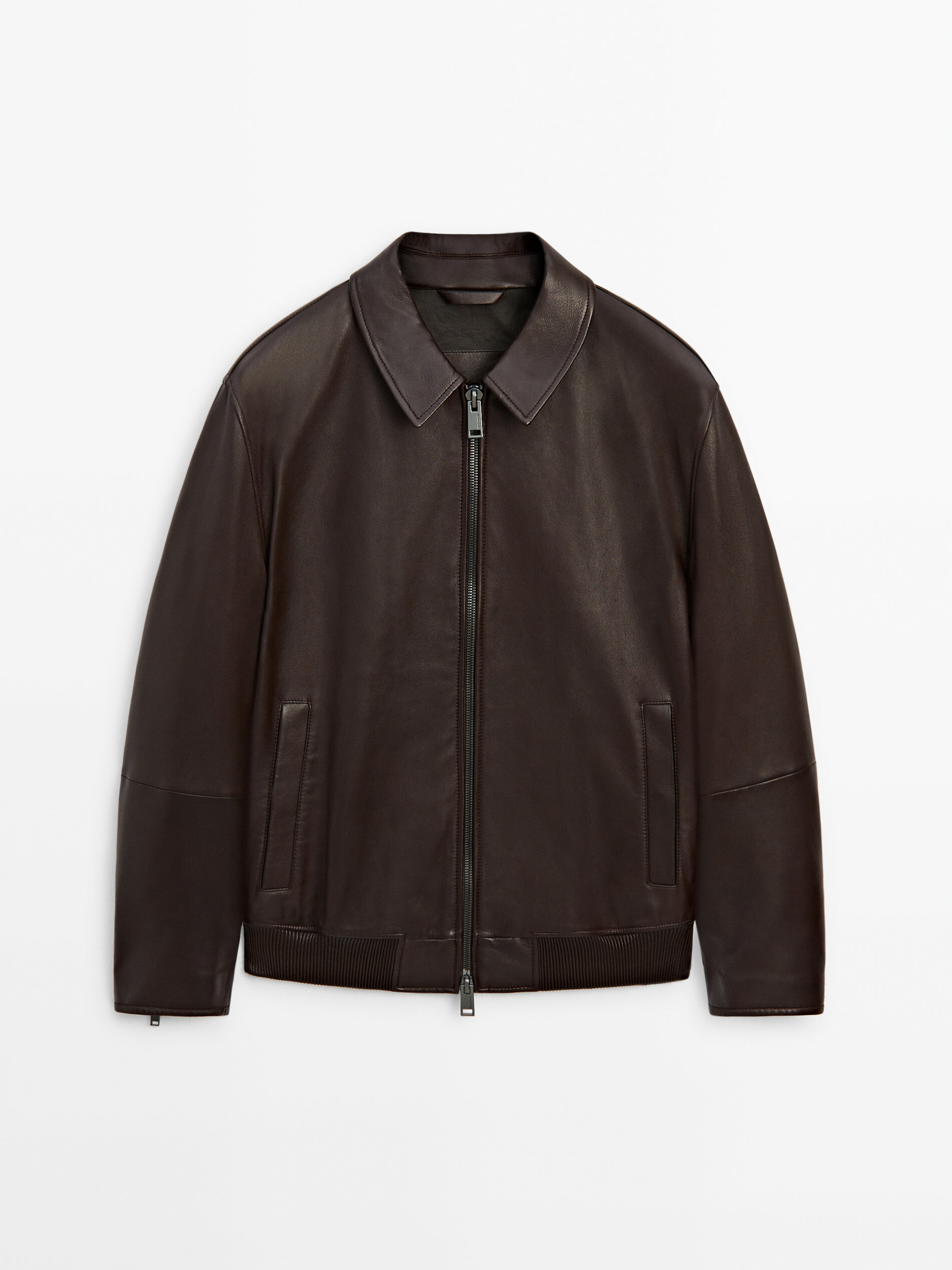 Massimo dutti leather deals jacket mens