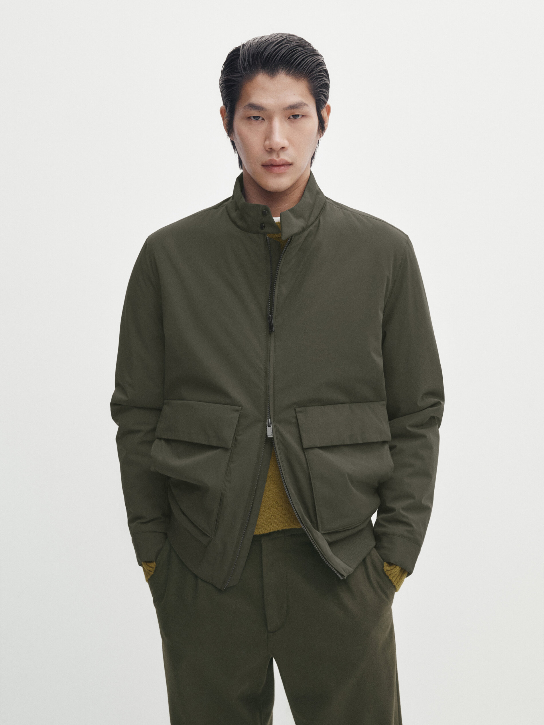 Navy best sale khaki jacket