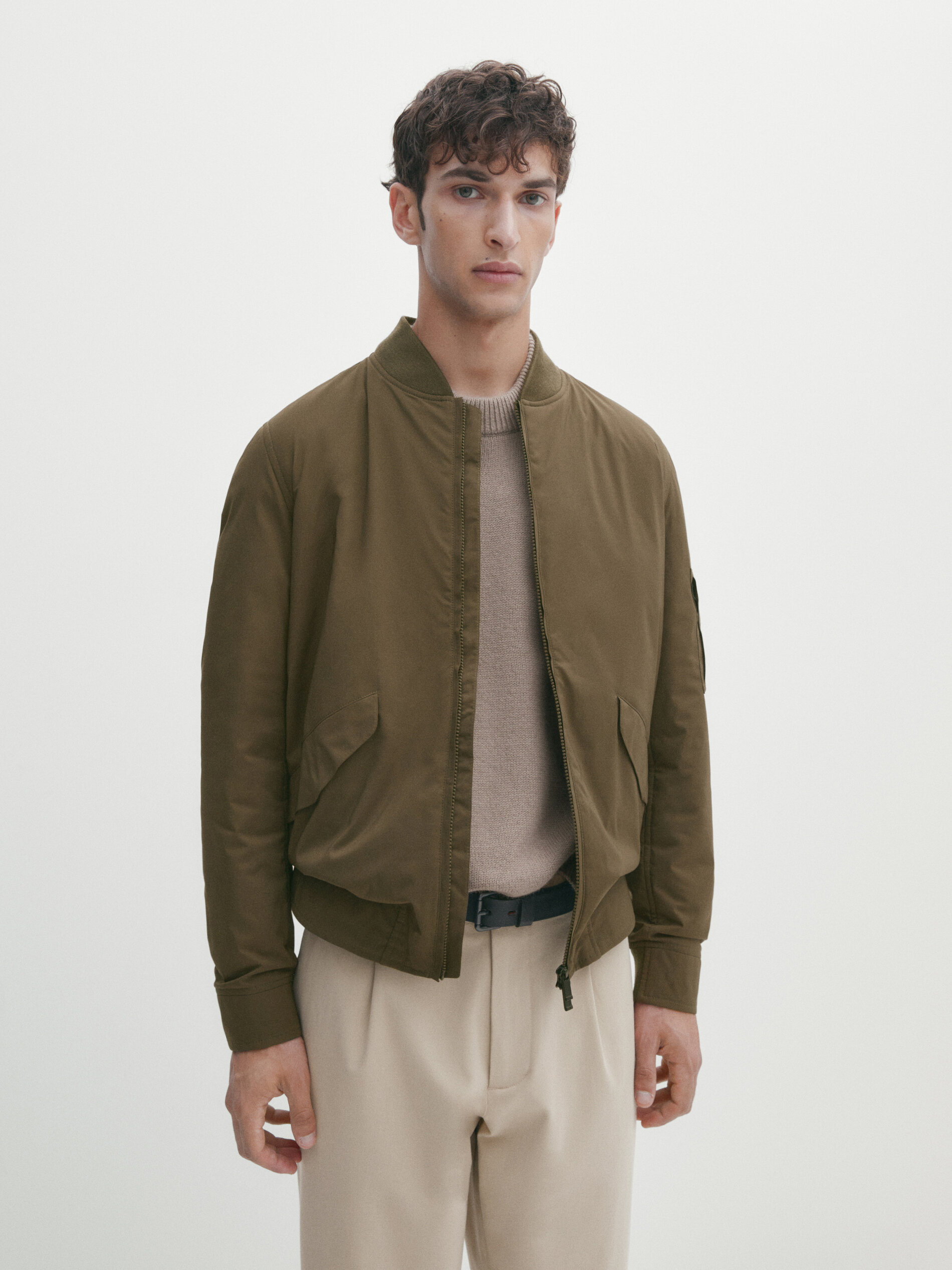 Massimo dutti sale green jacket