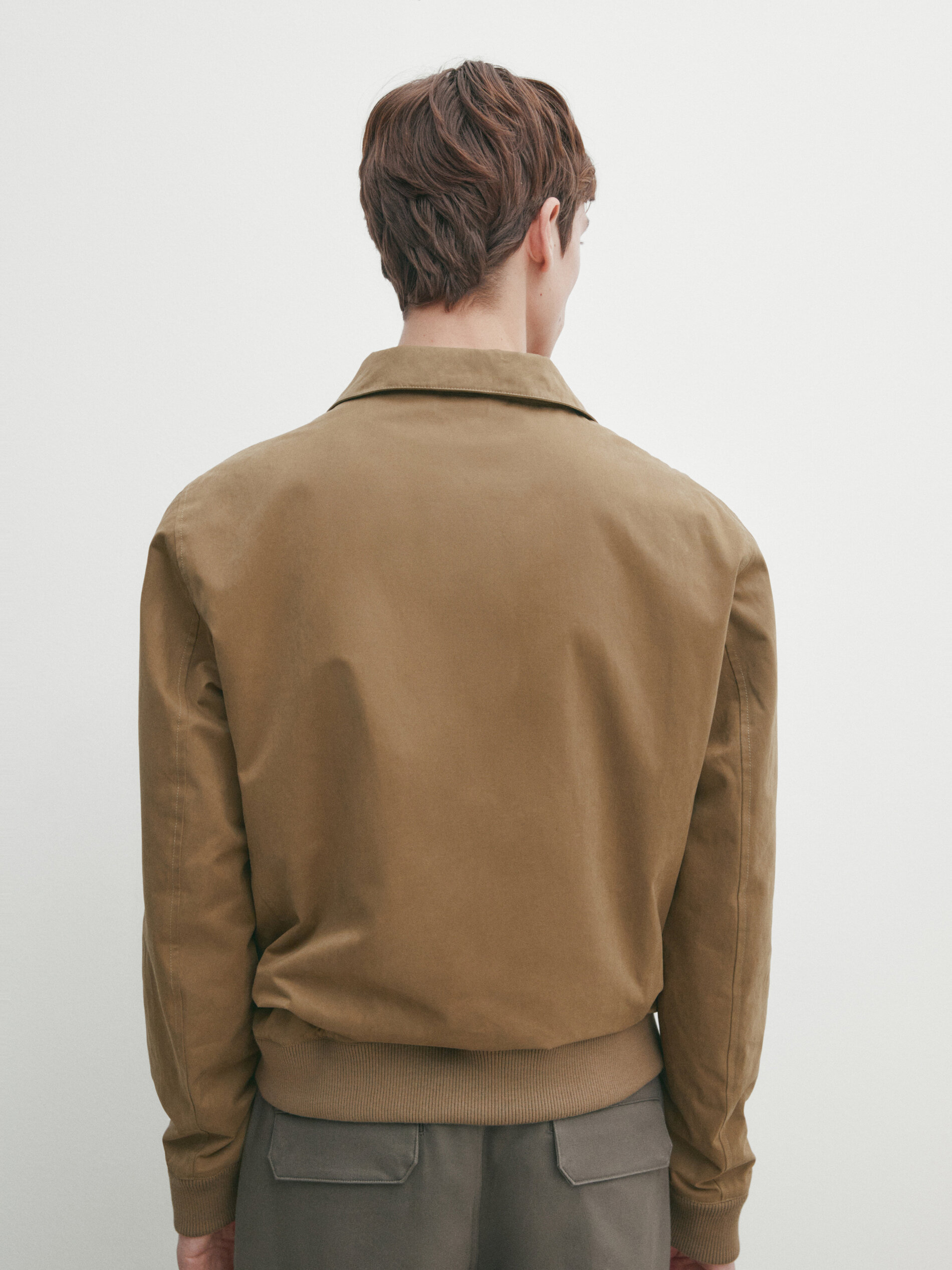 Cotton blend jacket with pockets