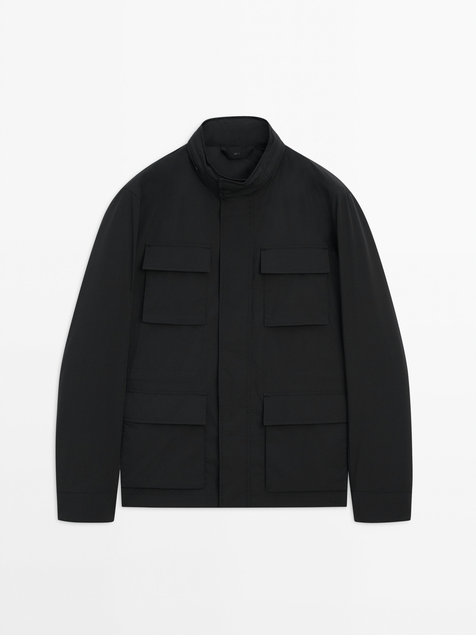 Massimo dutti technical outlet jacket with pockets