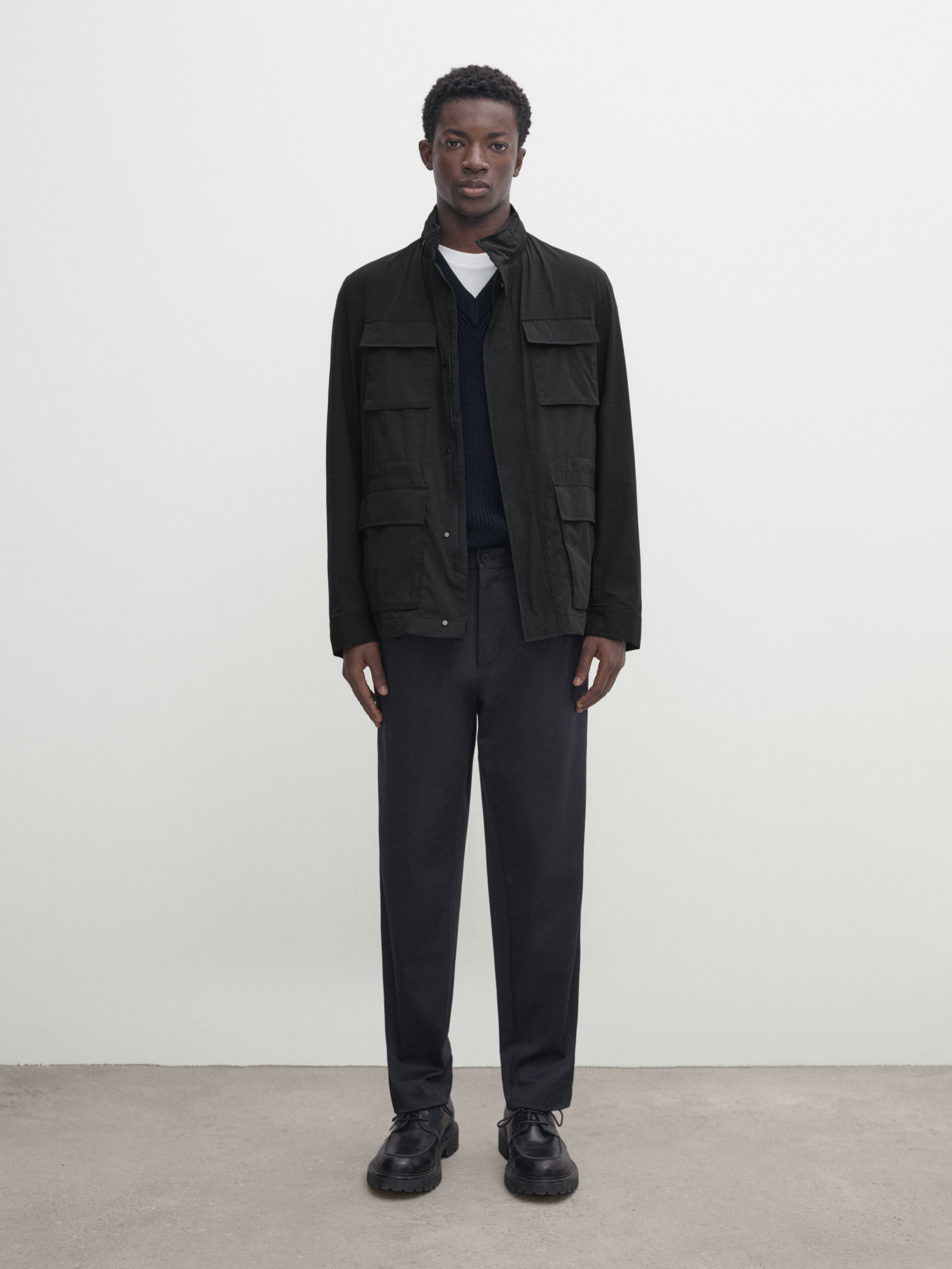 Massimo dutti technical outlet jacket with pockets