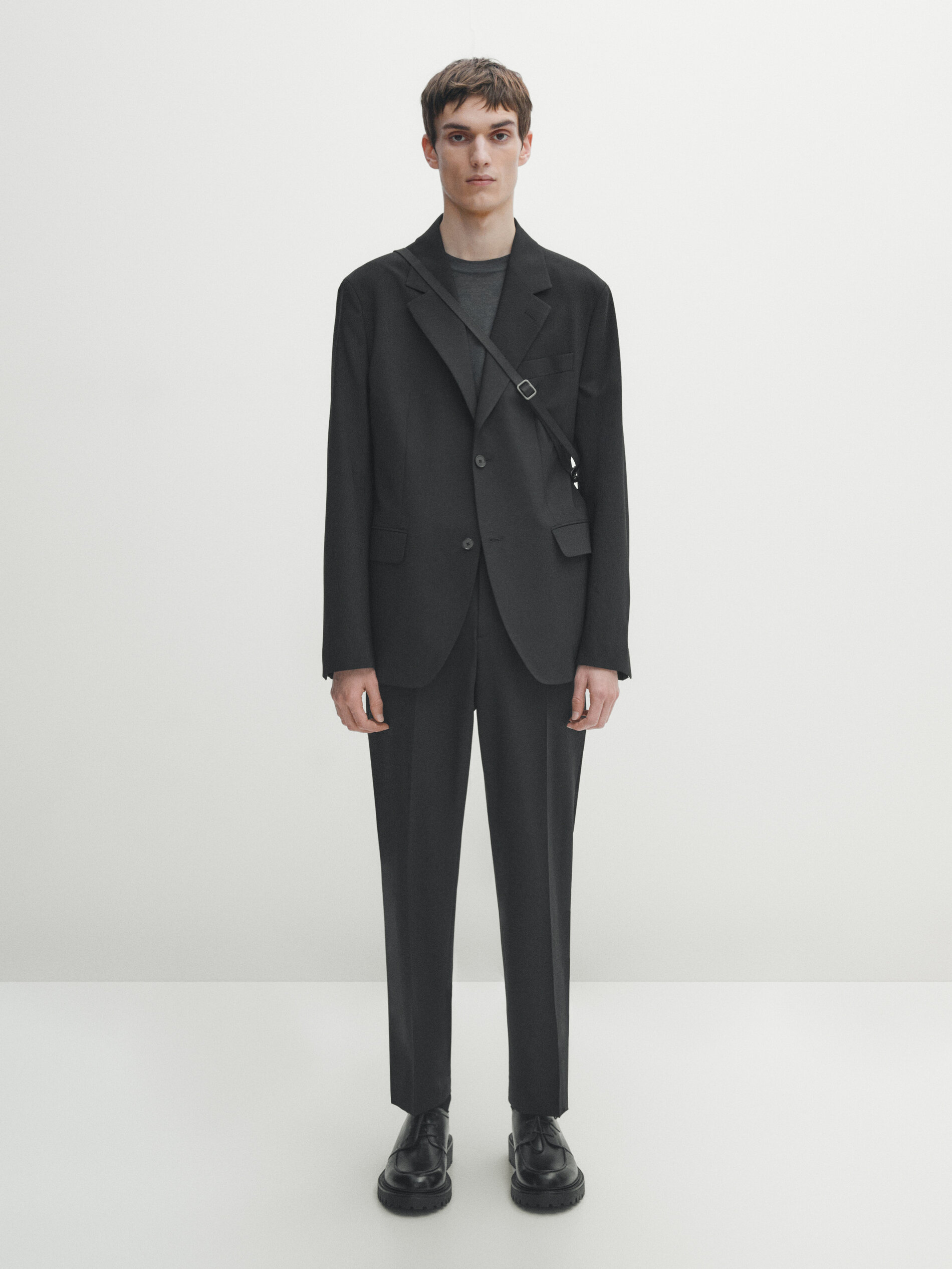 Wool stretch suit blazer