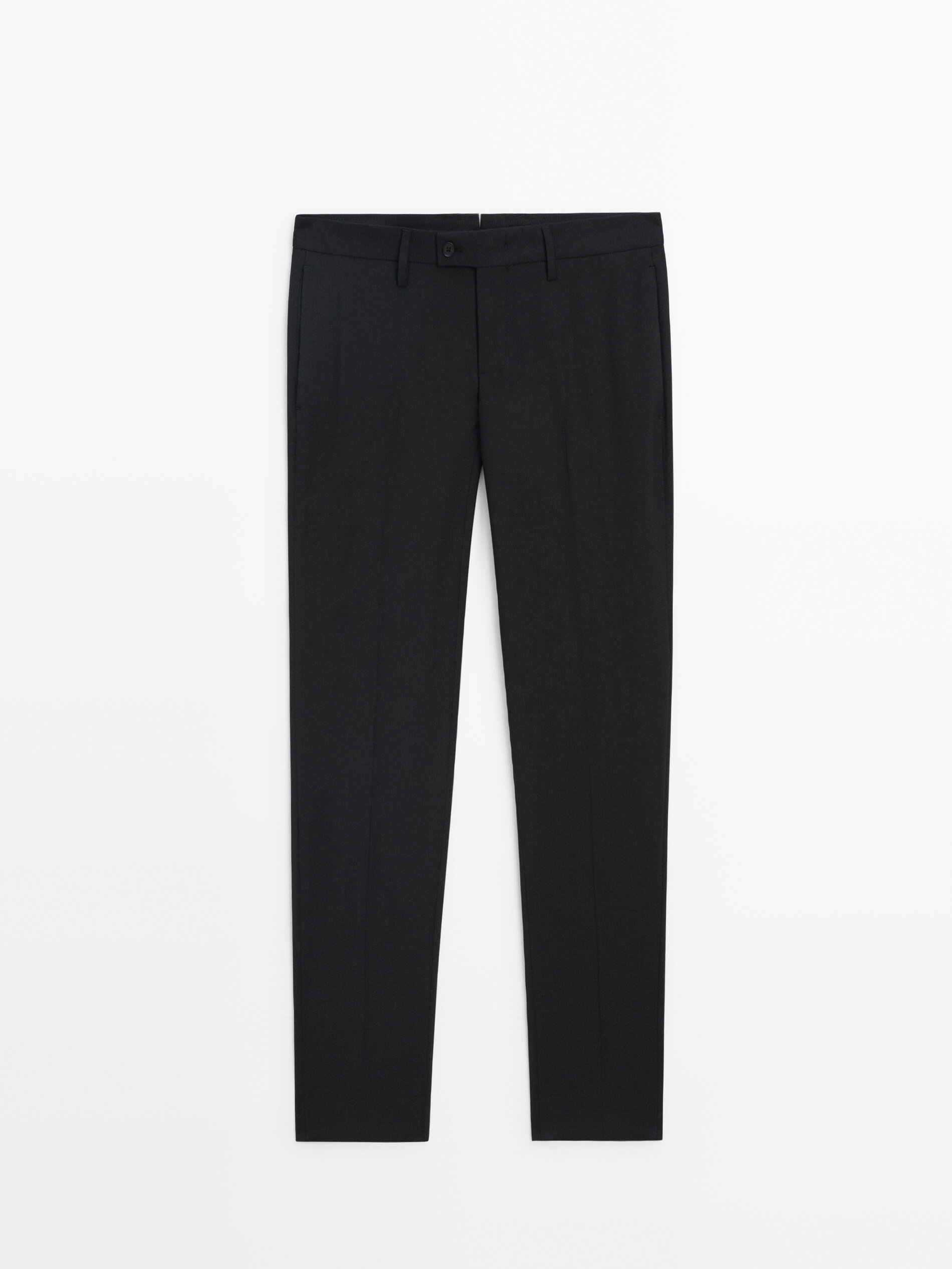 Black sales stretch trousers