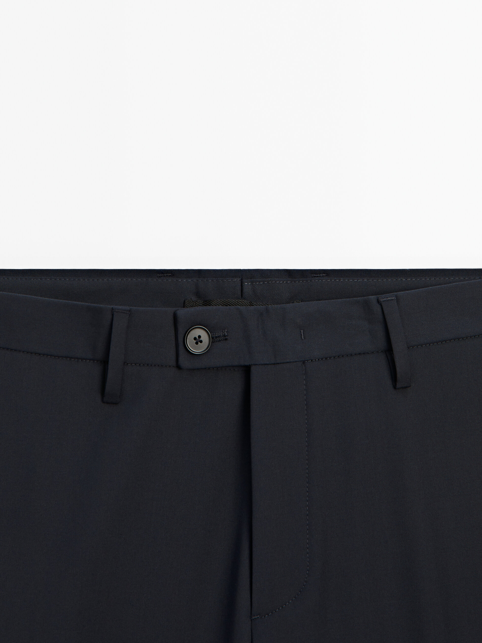 Plain trousers made of 100% wool Vitale Barberis Canonico Italy SKAY04