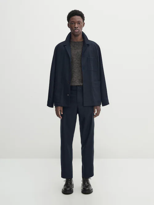 마시모두띠 Massimo Dutti Wool blend flannel trousers - Studio