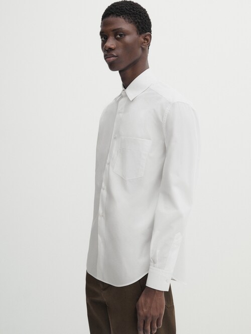 마시모두띠 Massimo Dutti Wide-fit cotton shirt - Studio