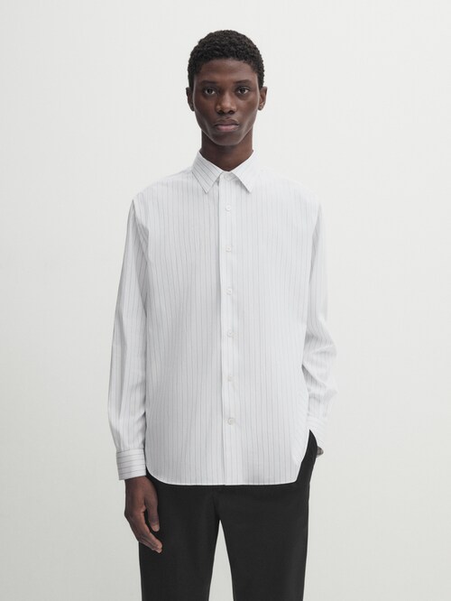 마시모두띠 Massimo Dutti Striped cotton shirt - Studio