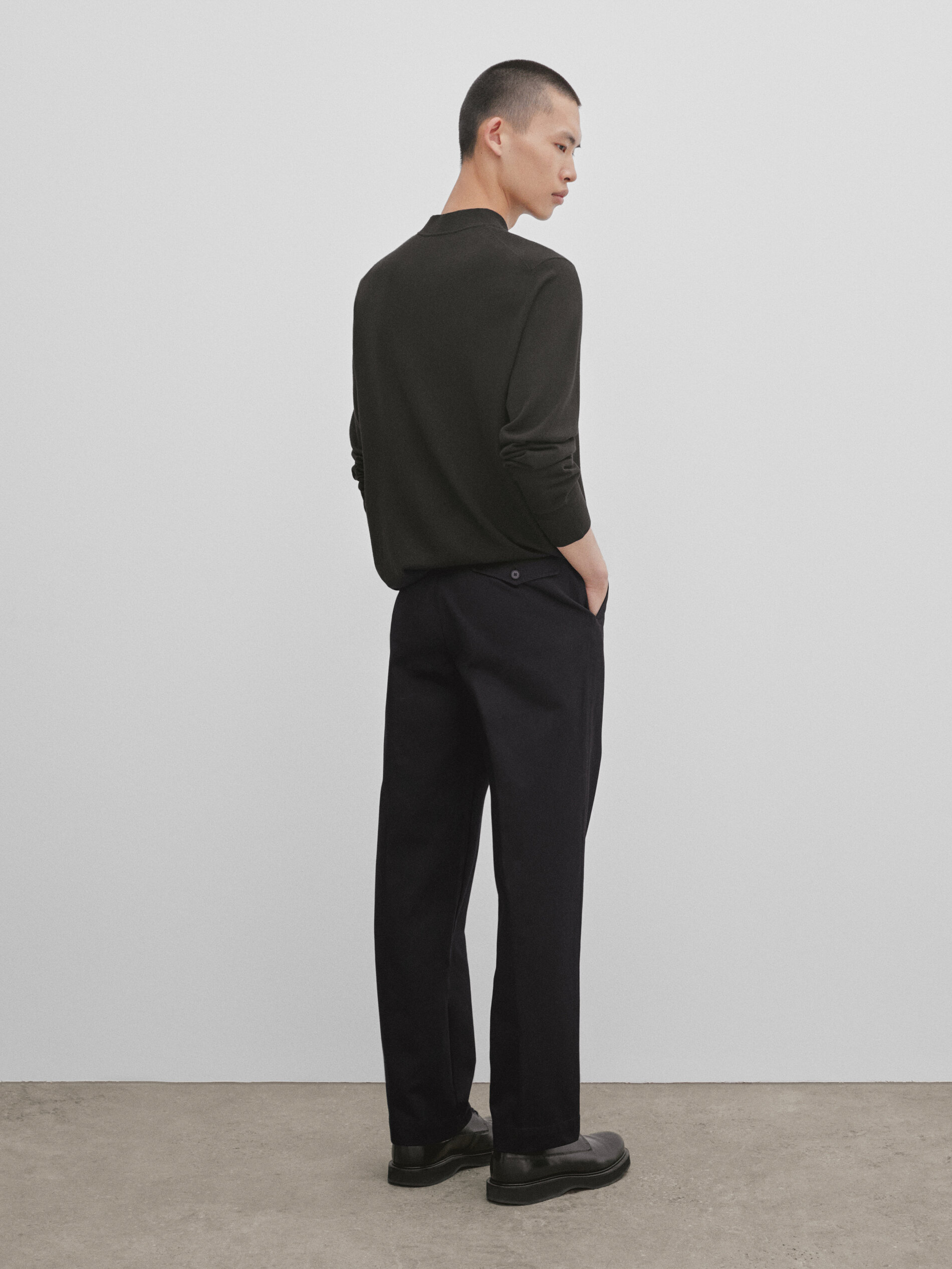 Men's silk blend mock turtleneck best sale