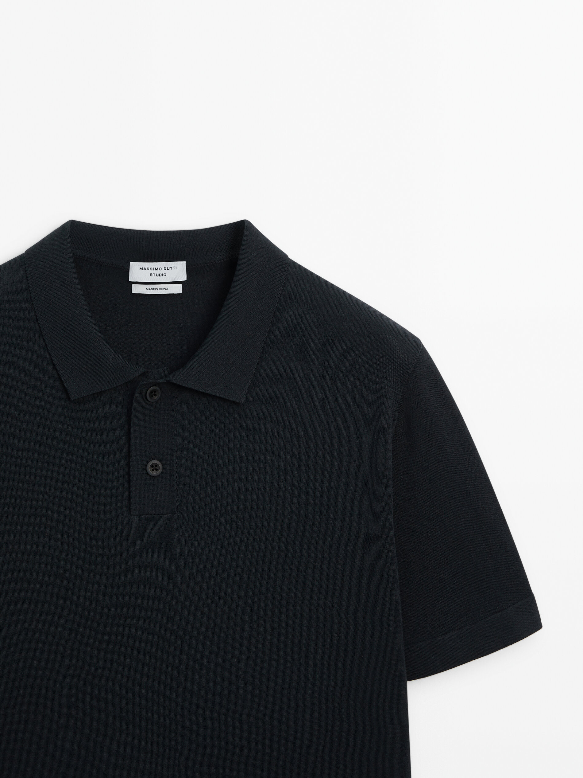 Short sleeve cotton blend polo sweater Studio