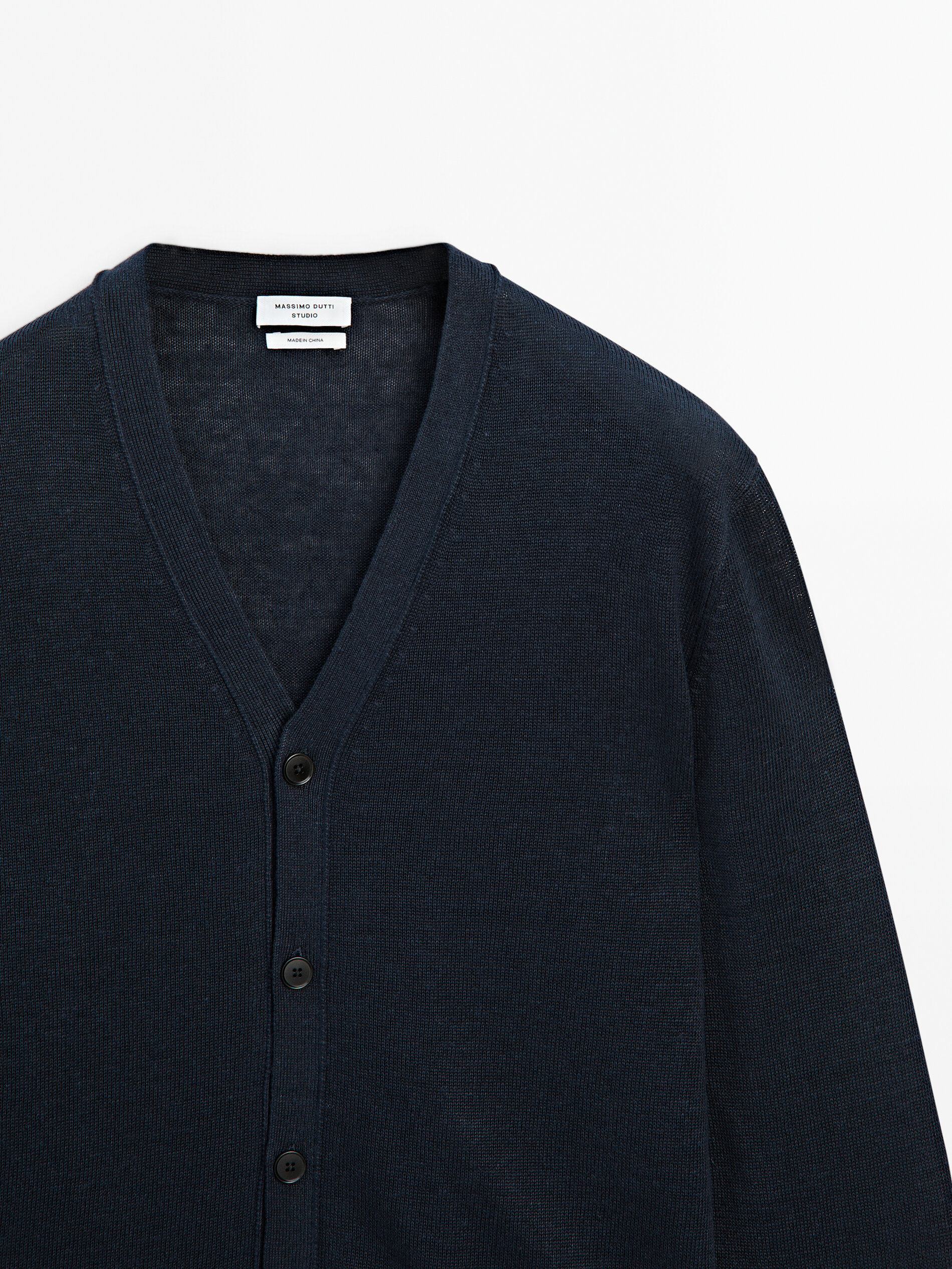 Navy linen cheap cardigan