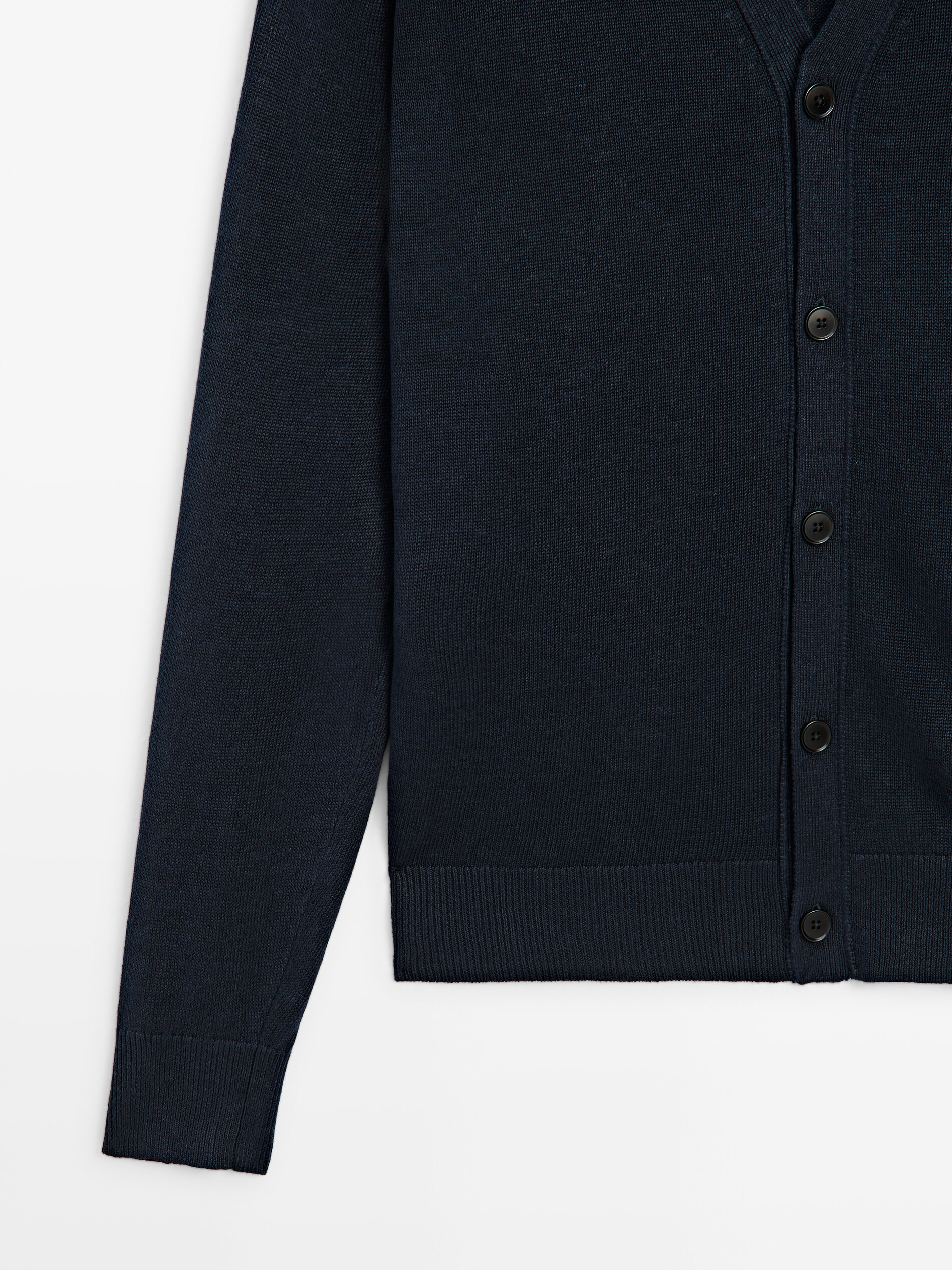 Navy blue linen cardigan shop