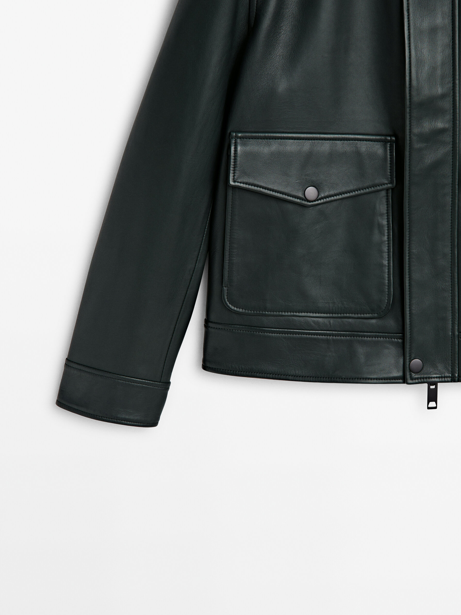 Khaki skirt discount leather jacket