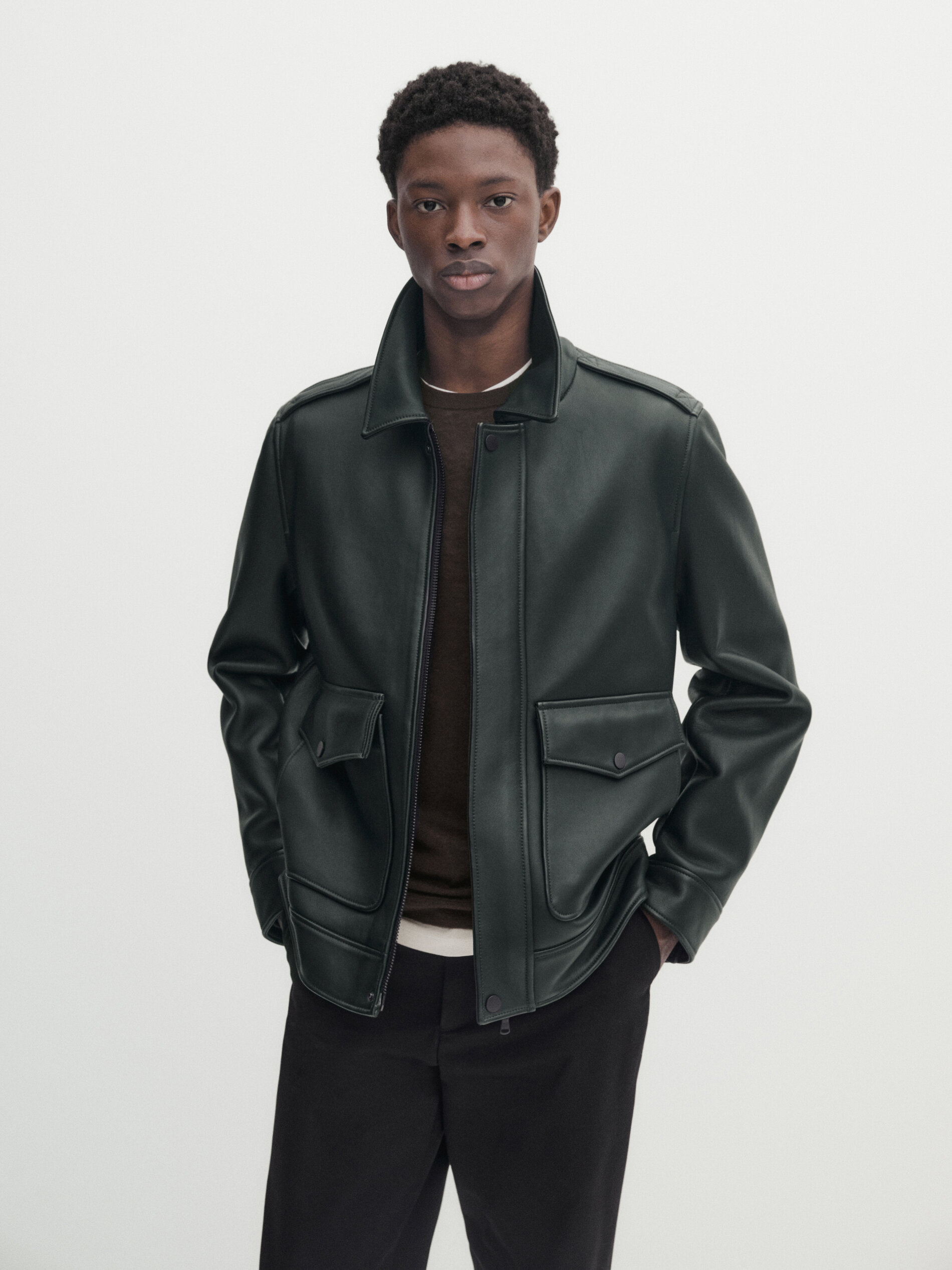 Massimo dutti technical outlet jacket with pockets