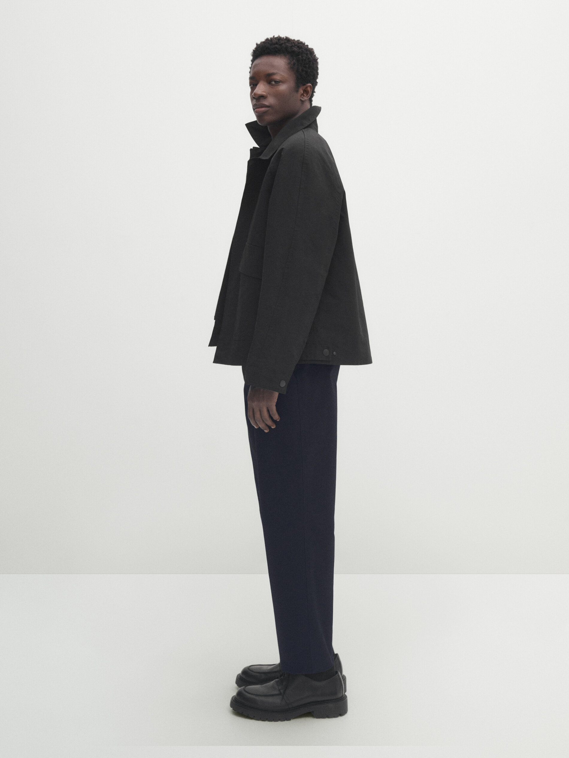 Massimo dutti technical cheap jacket with pockets