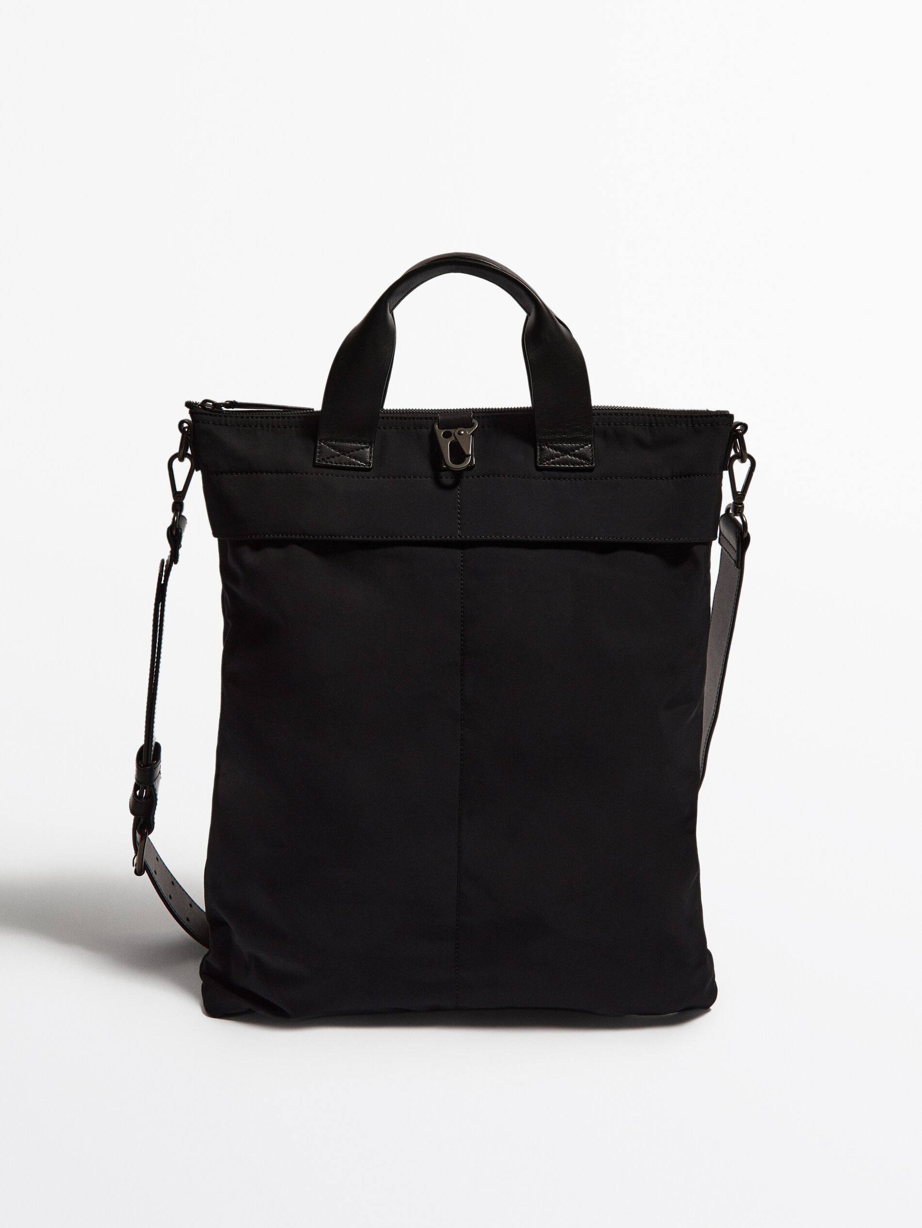 Massimo dutti hotsell leather tote bag